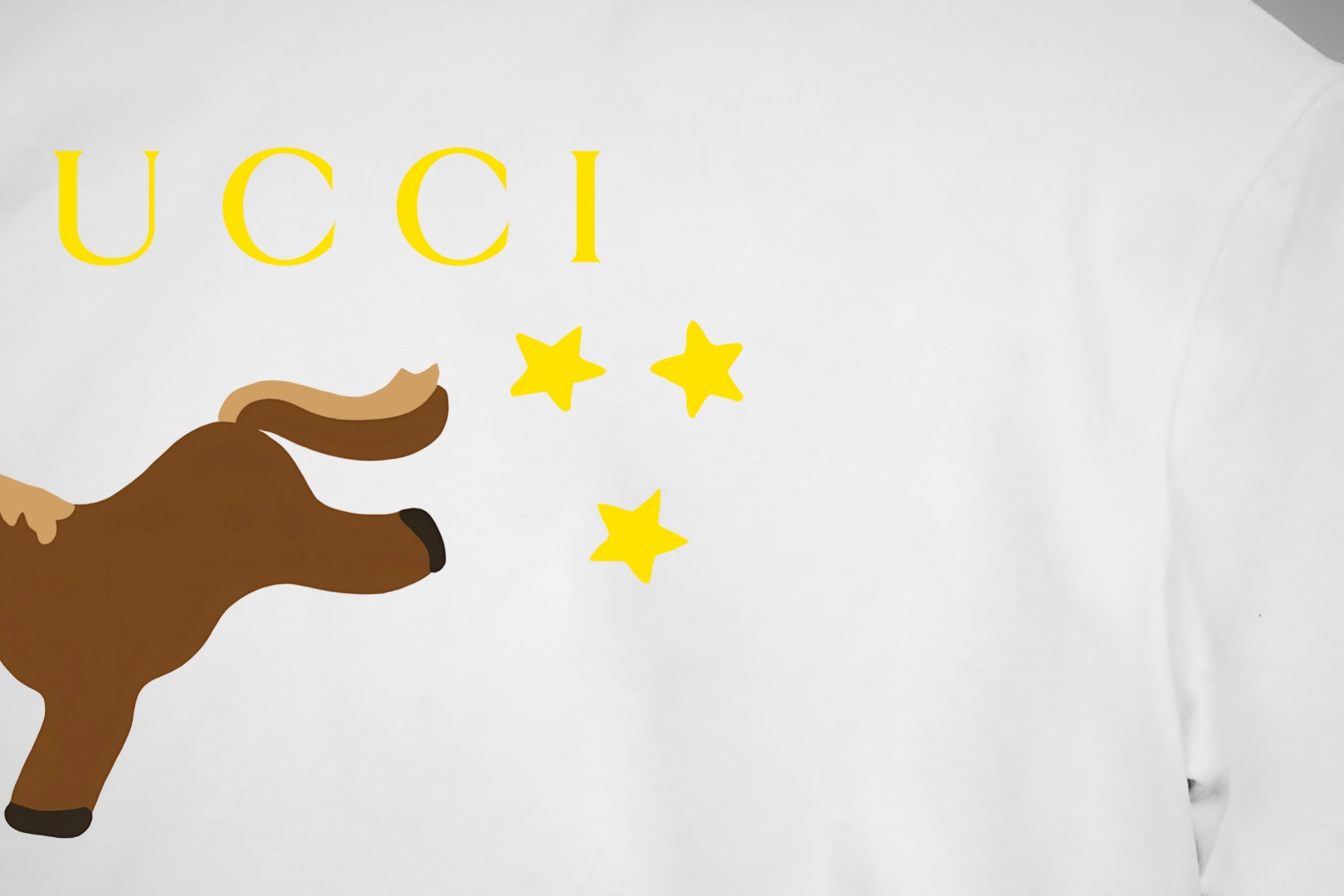 Gucci gucci/古驰《 马年限定星星小马logo》 印花双纱纯棉短袖