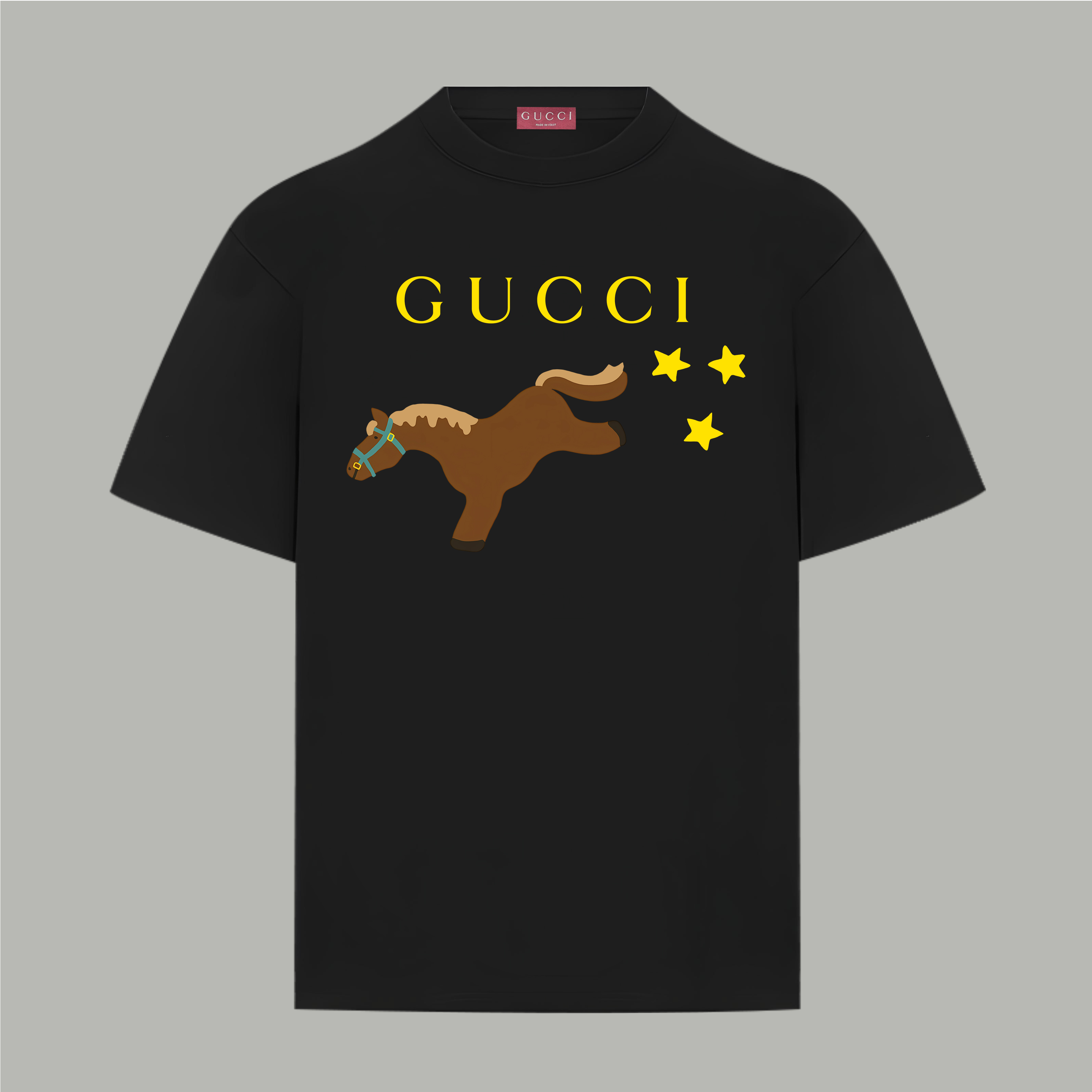 Gucci gucci/古驰《 马年限定星星小马logo》 印花双纱纯棉短袖