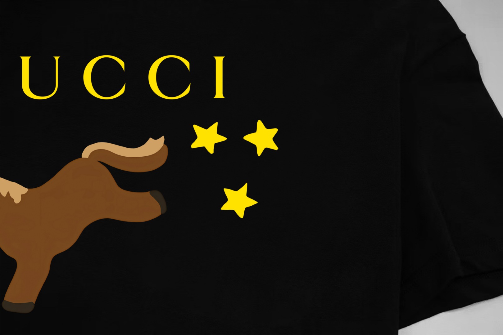 Gucci gucci/古驰《 马年限定星星小马logo》 印花双纱纯棉短袖