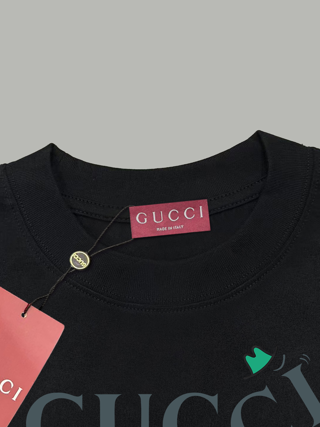 Gucci gucci/古驰《 限定卡通拼图小人logo》 印花双纱纯棉短袖
