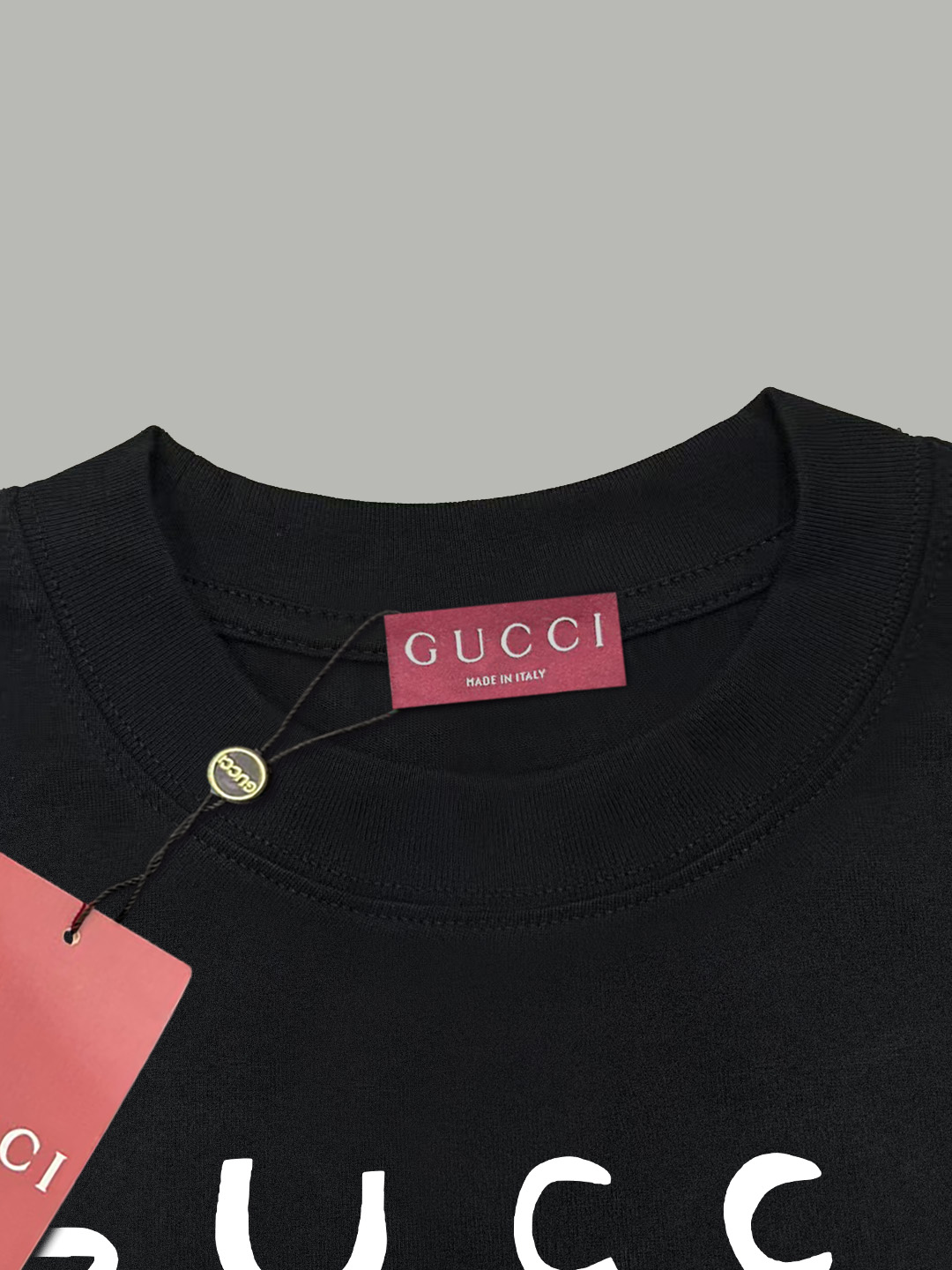 Gucci gucci/古驰《 卡通汽车小狗logo字母》 印花双纱纯棉短袖