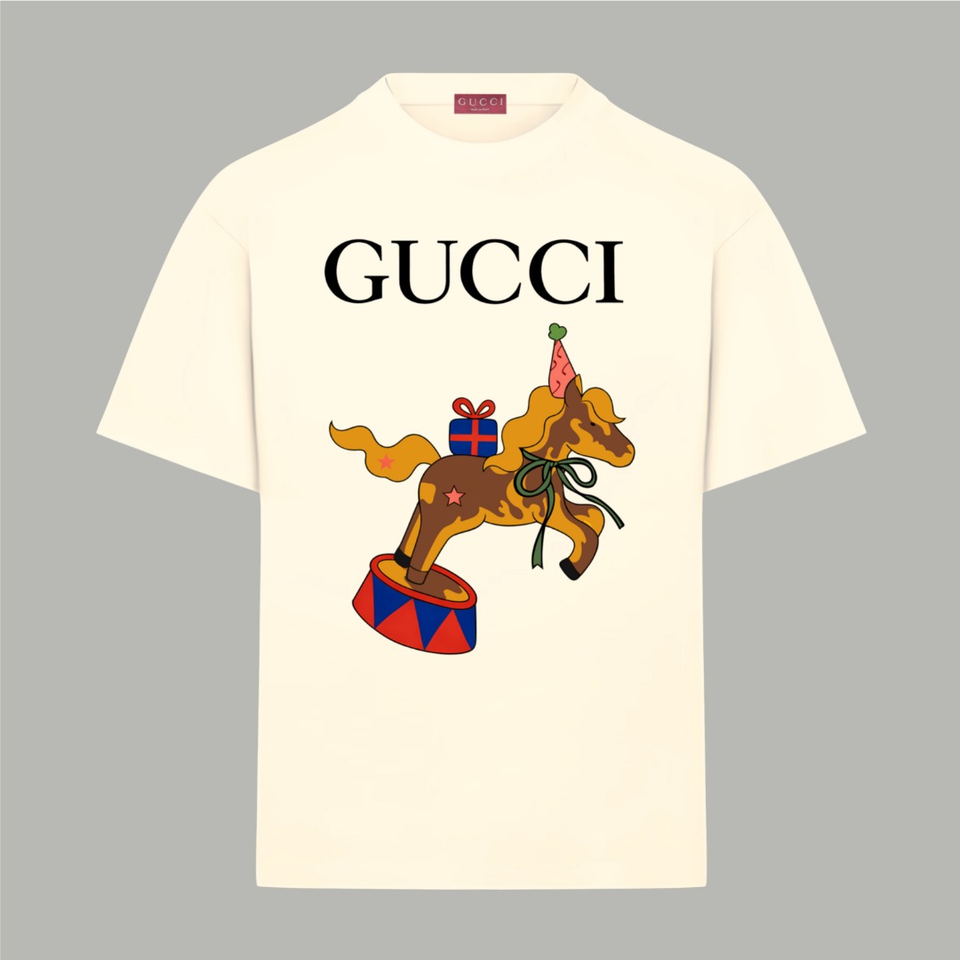 Gucci gucci/古驰《 卡通系列》 印花双纱纯棉短袖