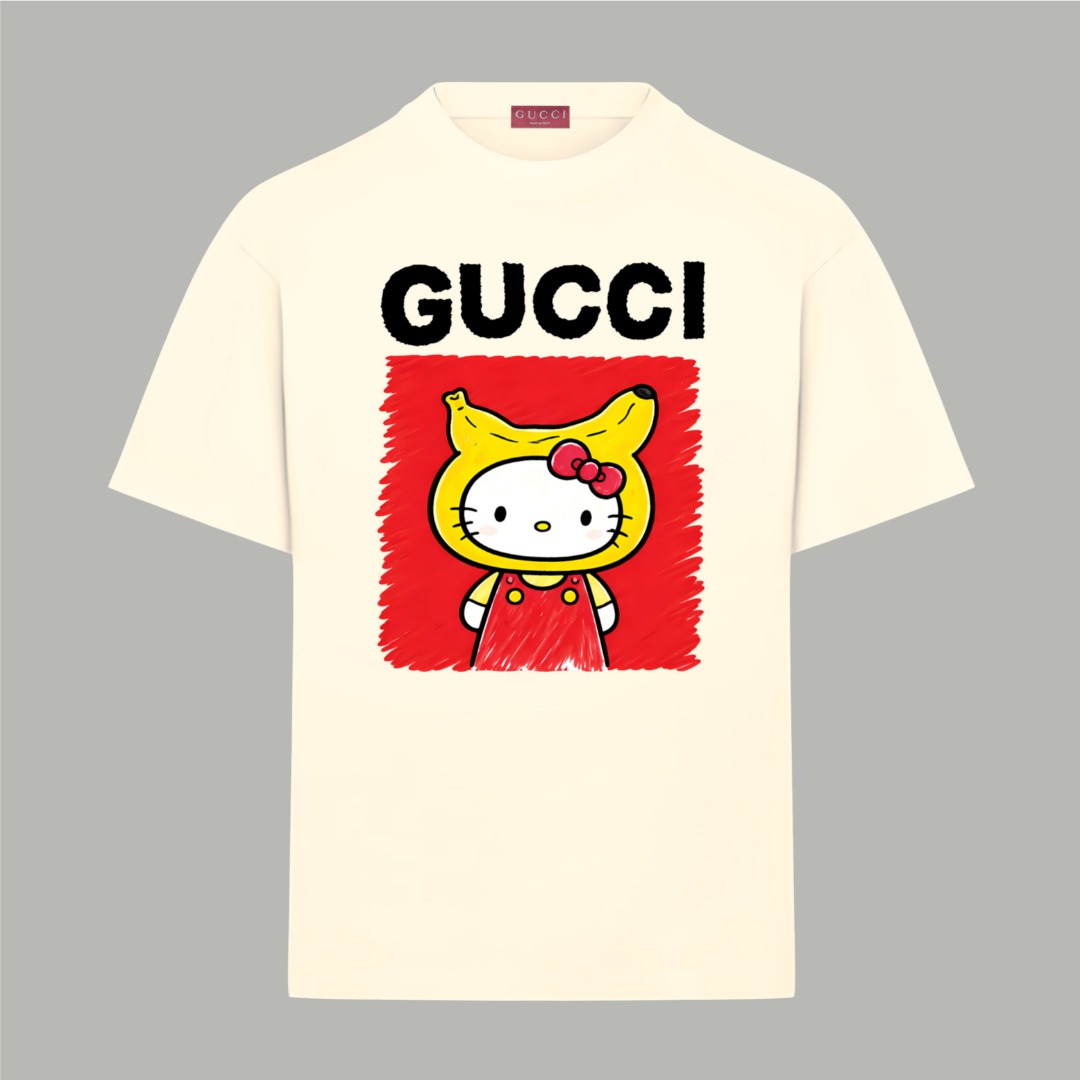 Gucci gucci/古驰《 卡通系列》 印花双纱纯棉短袖
