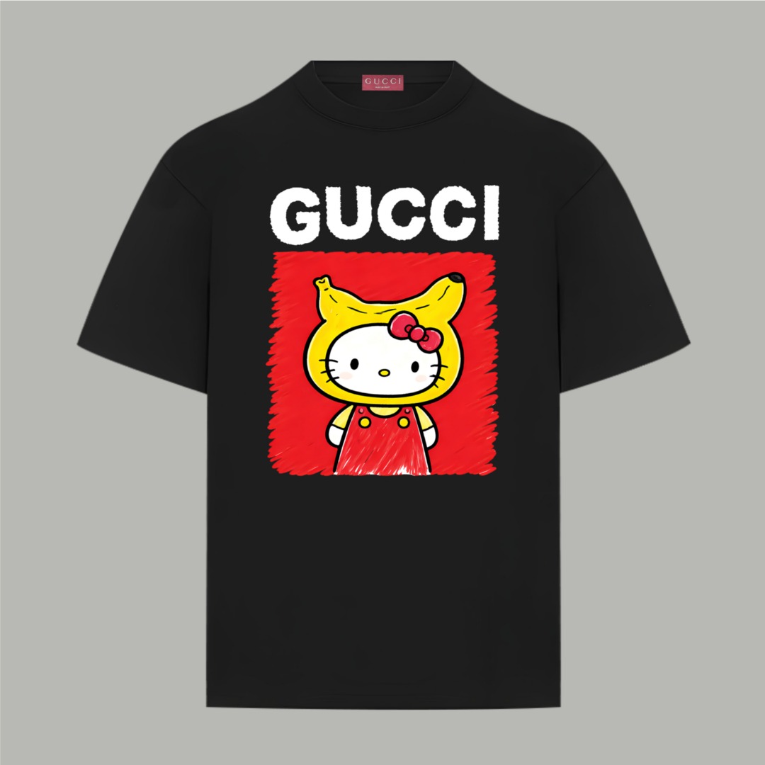 Gucci gucci/古驰《 卡通系列》 印花双纱纯棉短袖