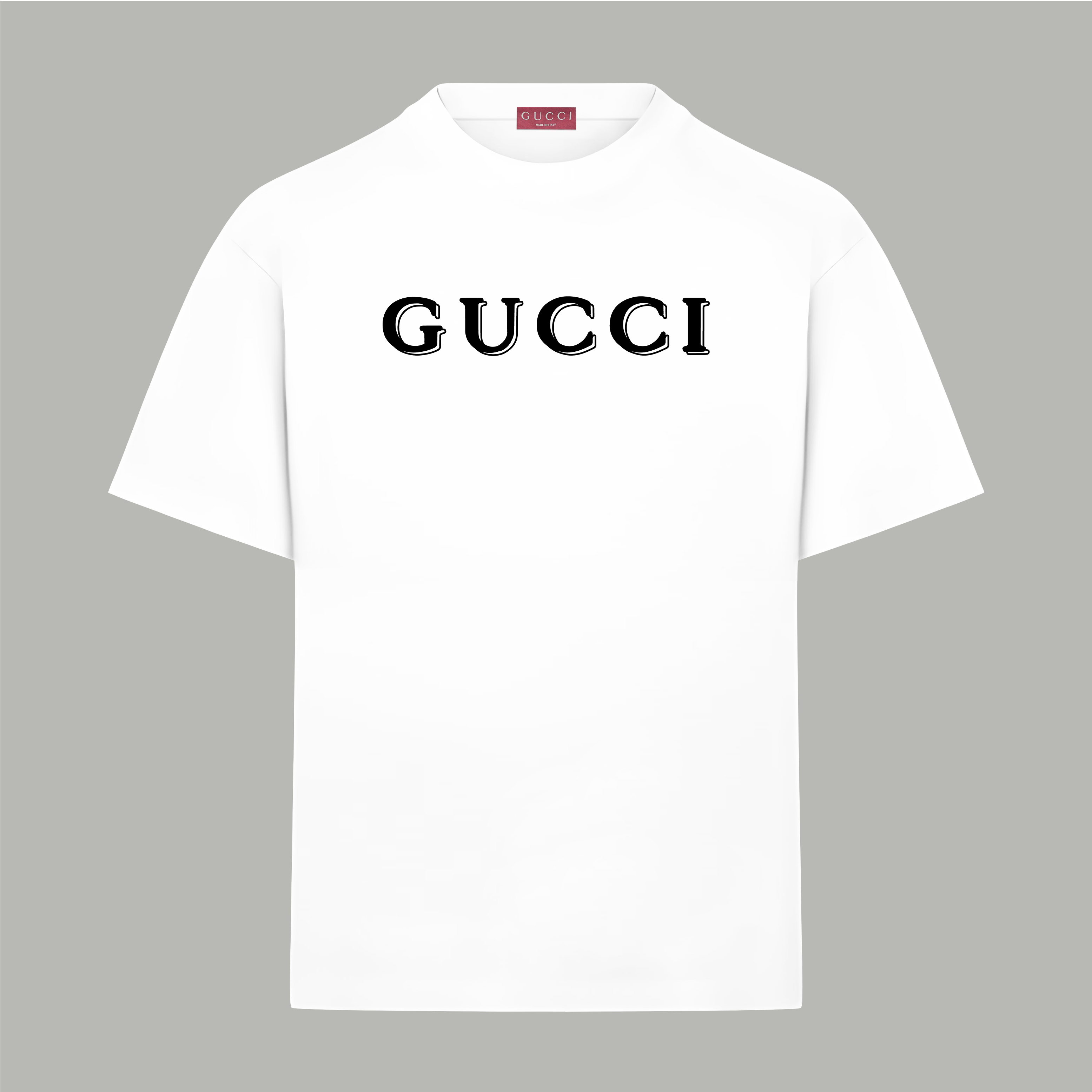 Gucci gucci/古驰《 字母重影》 印花双纱纯棉短袖