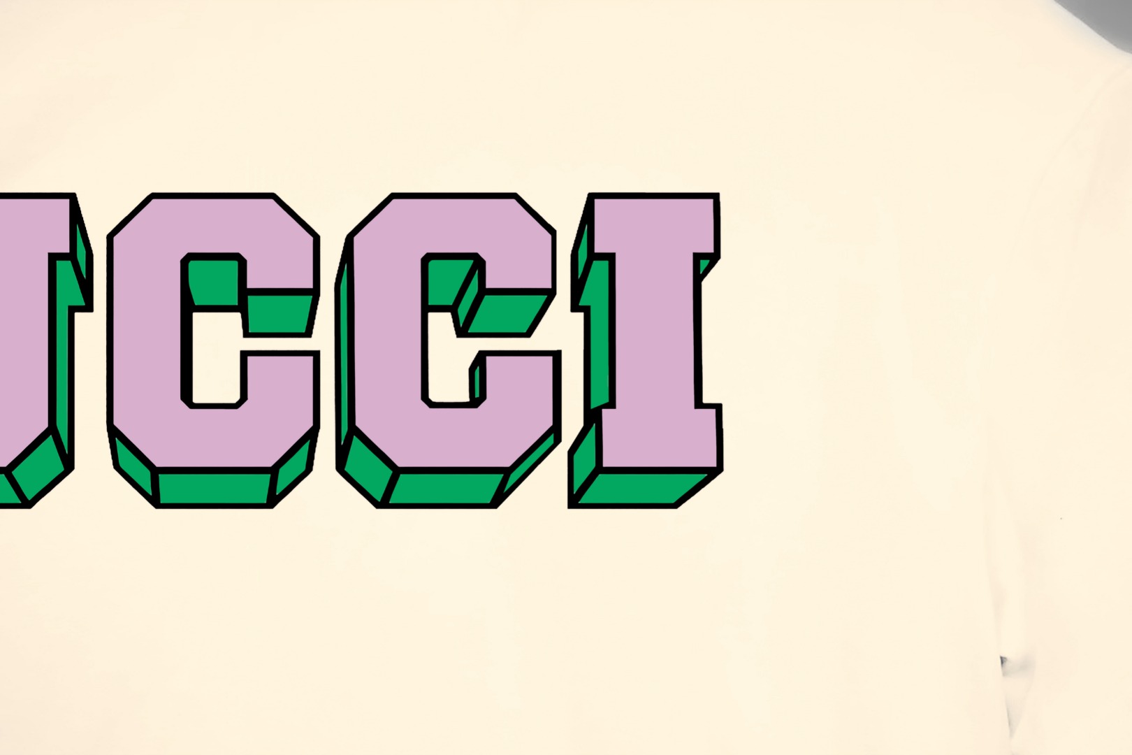 Gucci gucci/古驰《 字母重影》 印花双纱纯棉短袖