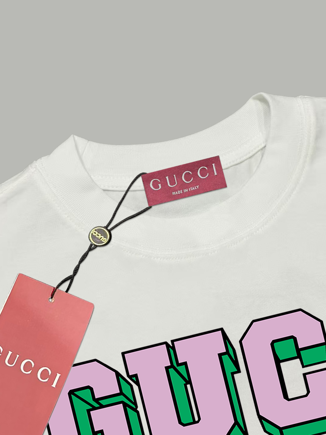 Gucci gucci/古驰《 字母重影》 印花双纱纯棉短袖