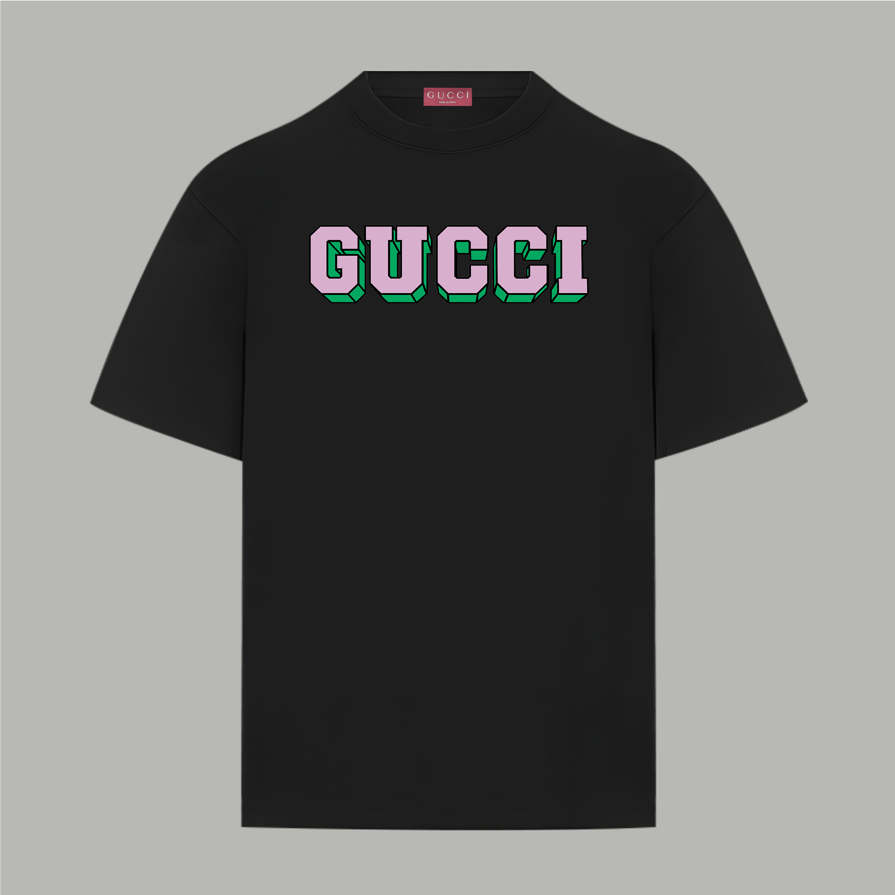 Gucci gucci/古驰《 字母重影》 印花双纱纯棉短袖