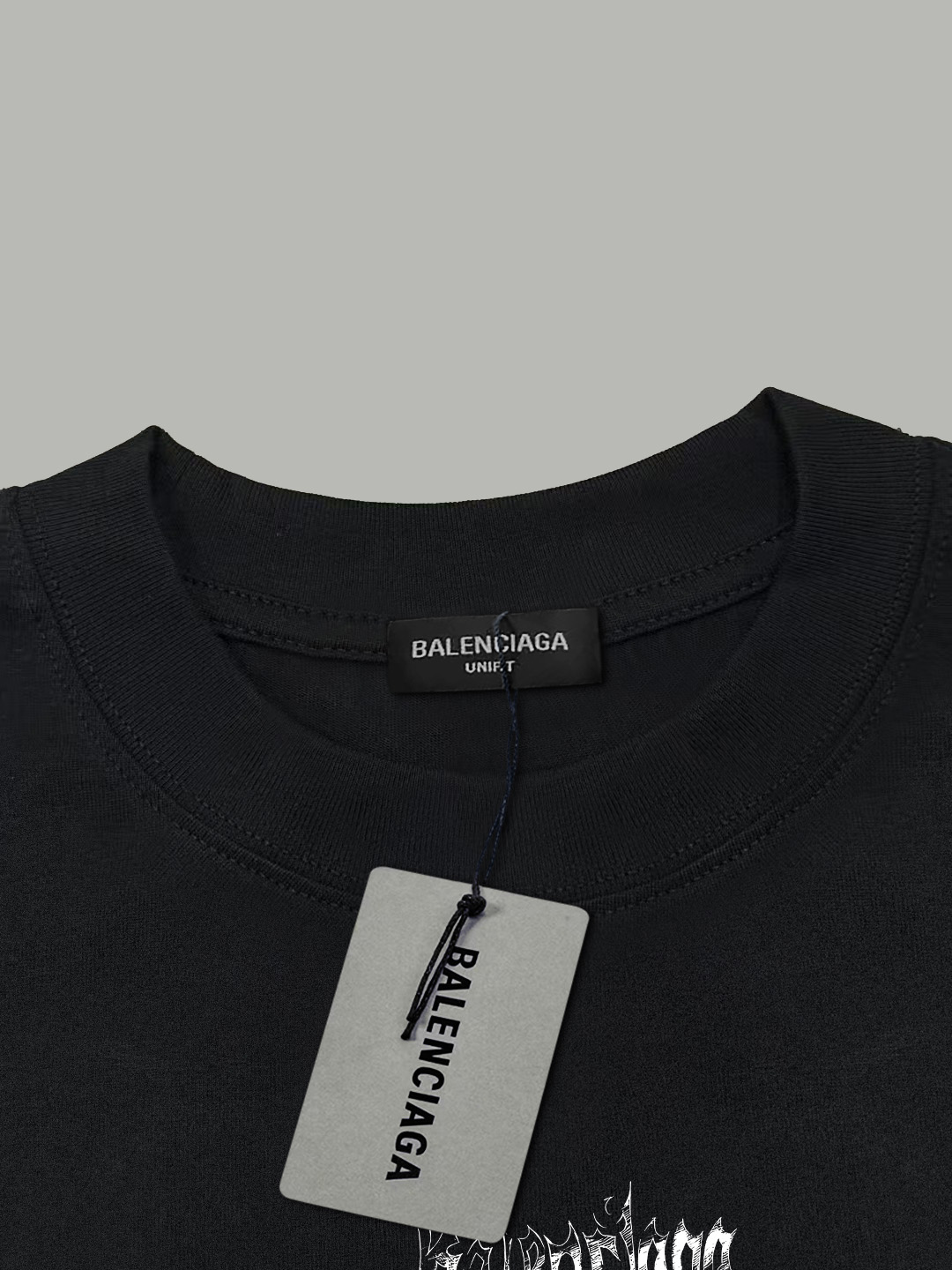 Balenciaga BALENCIAGA/巴黎世家《 限定秀款破损logo字母》 印花双纱纯棉短袖