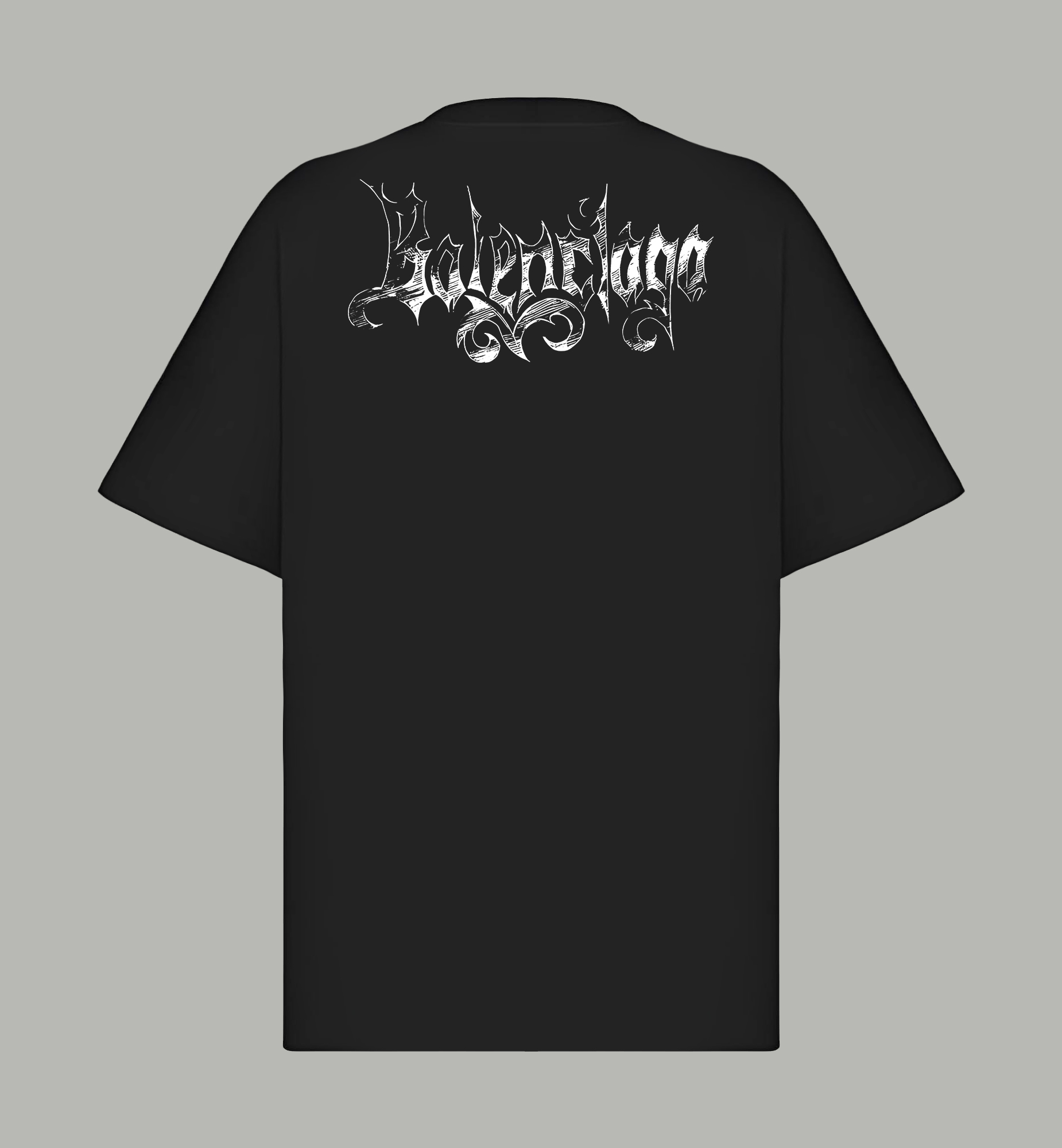 Balenciaga BALENCIAGA/巴黎世家《 限定秀款破损logo字母》 印花双纱纯棉短袖