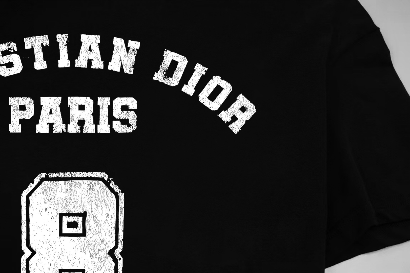 Dior Dior/迪奥 《 限定破损logo8号字母》 印花双纱纯棉短袖