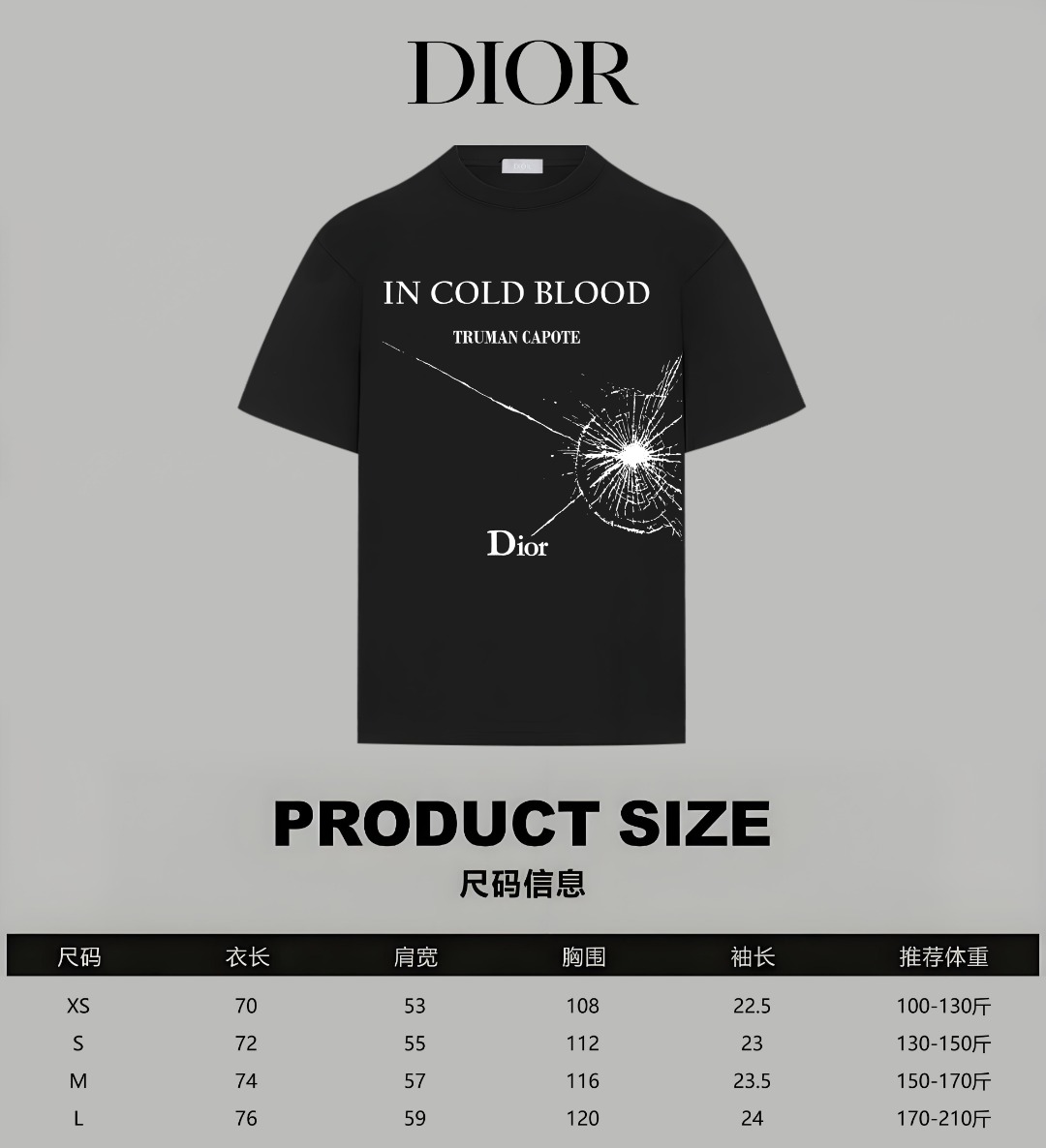 Dior Dior/迪奥 《 限定蛛网logo字母》 印花双纱纯棉短袖