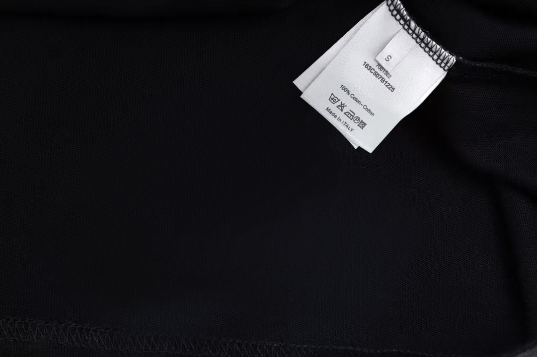 Dior Dior/迪奥 《 限定蛛网logo字母》 印花双纱纯棉短袖
