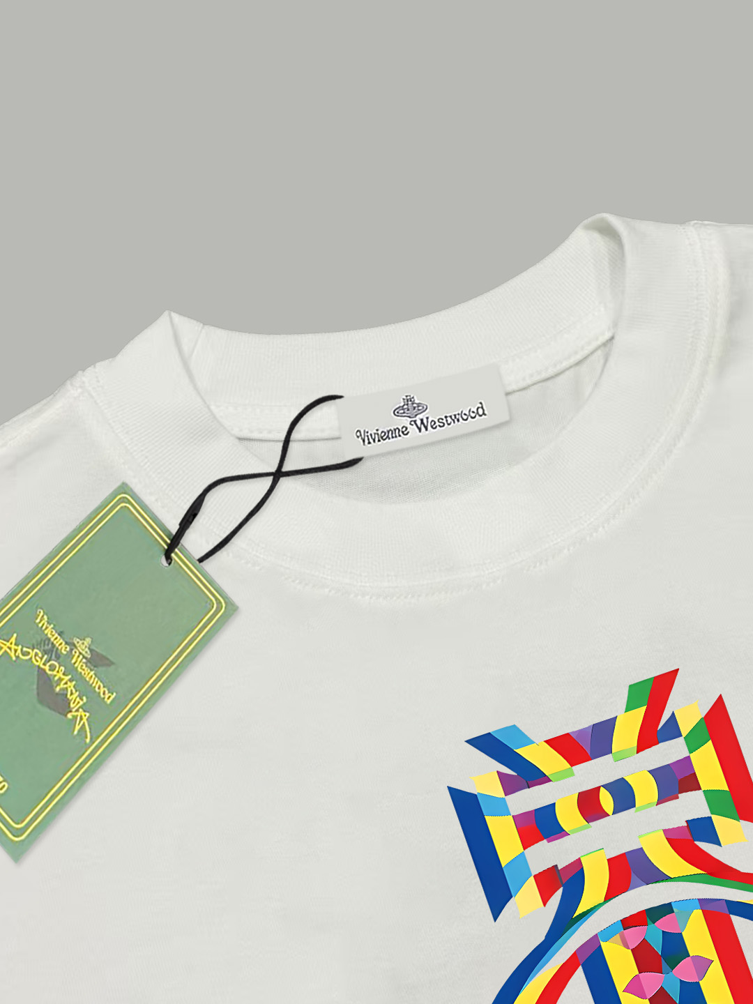 Vivienne Westwood Vivienne Westwood/西太后 《 彩色土星logo图案》 印花双纱纯棉短袖