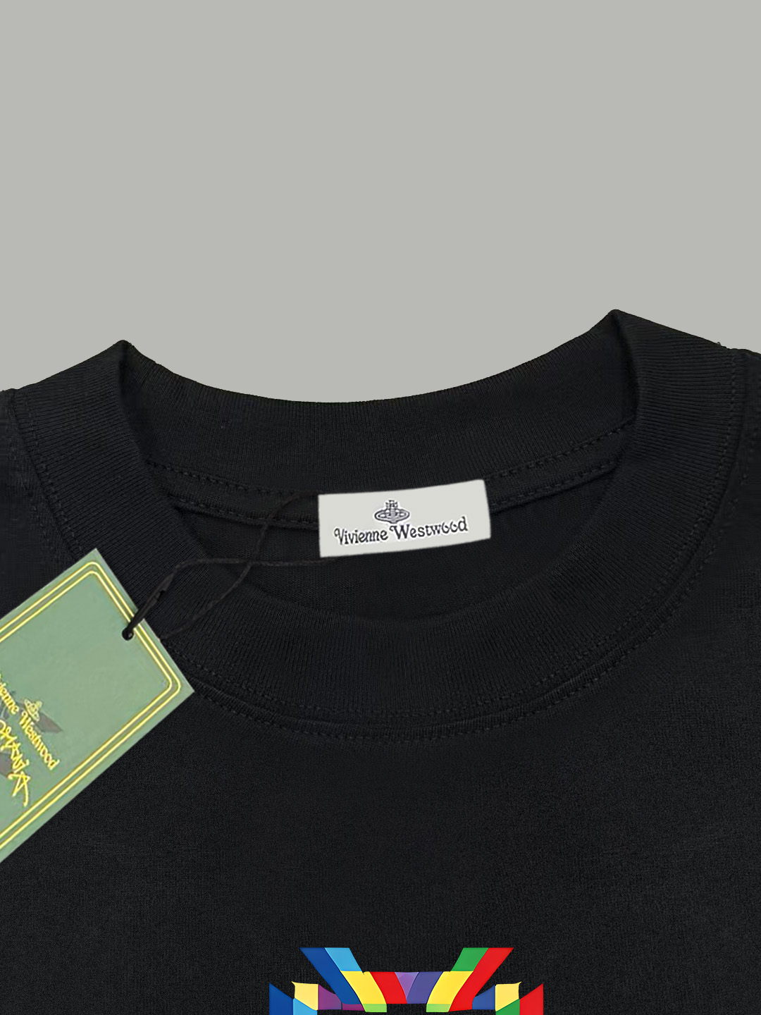 Vivienne Westwood Vivienne Westwood/西太后 《 彩色土星logo图案》 印花双纱纯棉短袖
