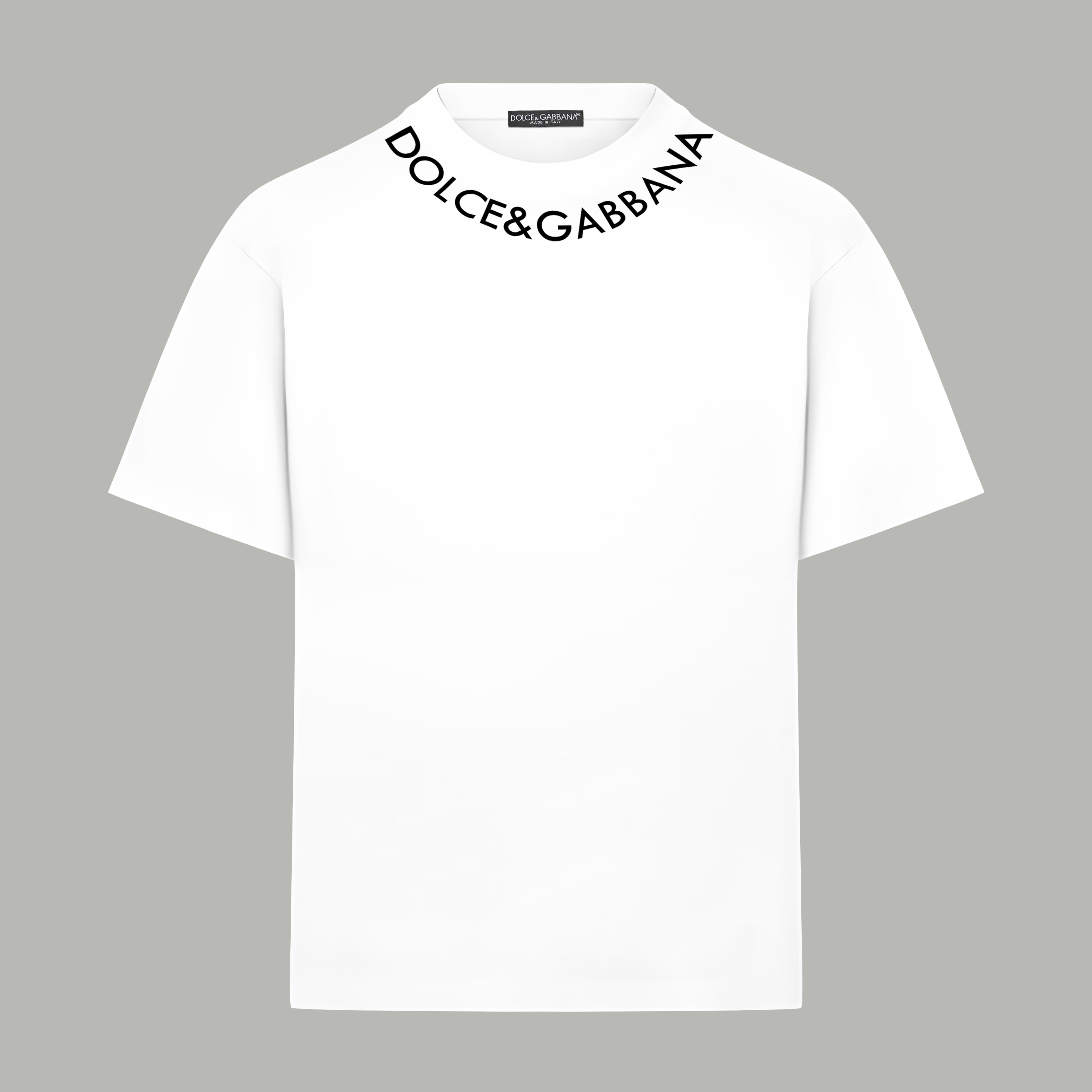 Dolce & Gabbana 杜嘉班纳Dolce&Gabbana 《 围领款字母logo 》 印花双纱纯棉短袖