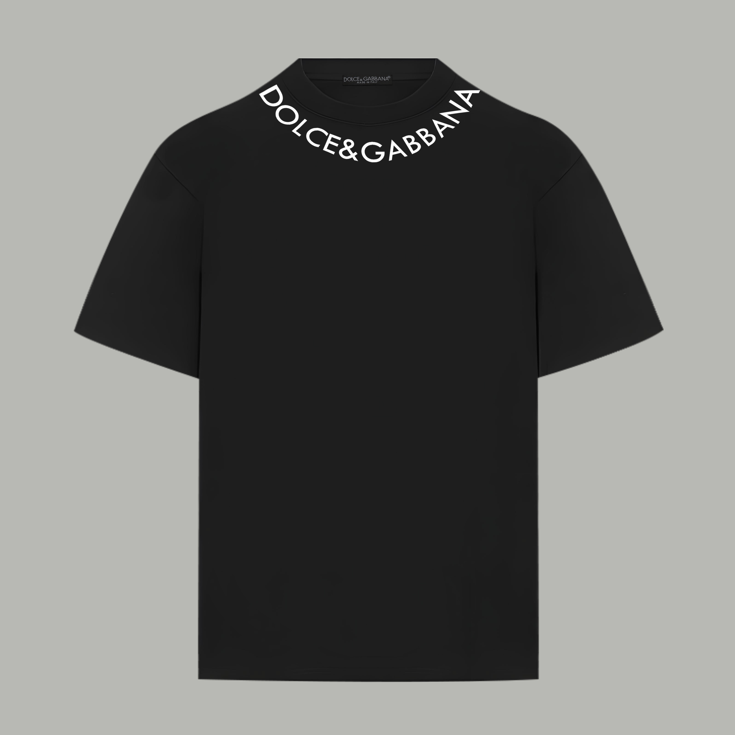 Dolce & Gabbana 杜嘉班纳Dolce&Gabbana 《 围领款字母logo 》 印花双纱纯棉短袖