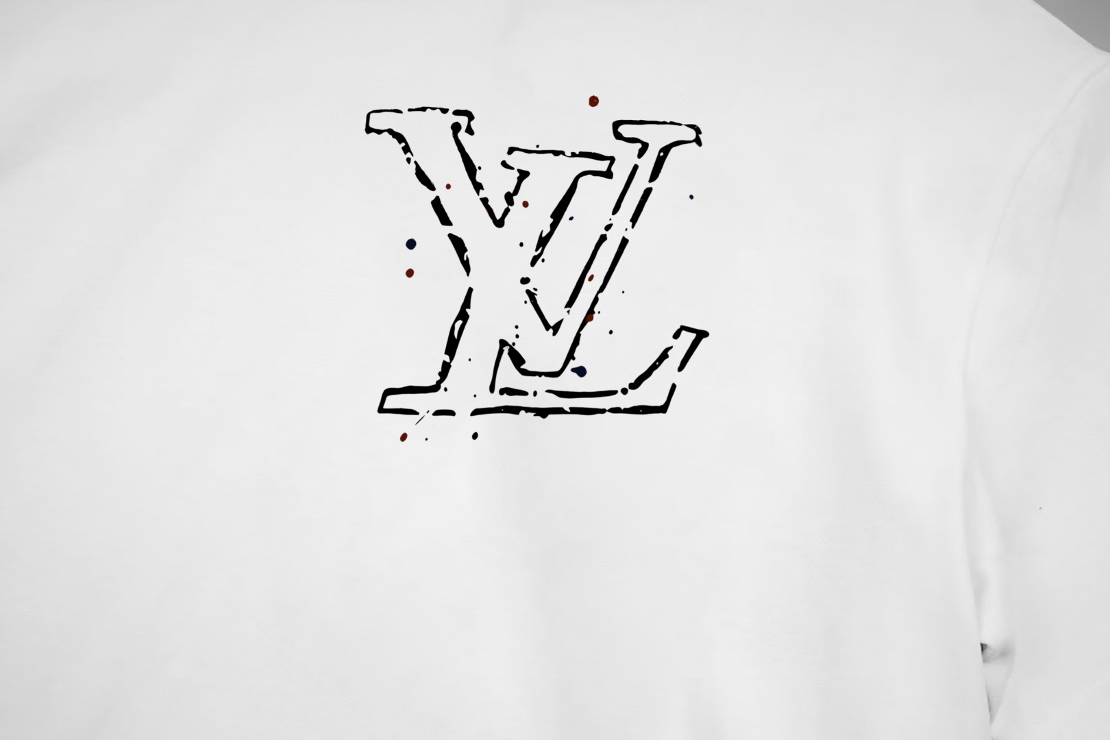 Louis Vuitton LOUIS VUITTON/路易斯威登 《 泼墨款logo字母》 印花双纱纯棉短袖