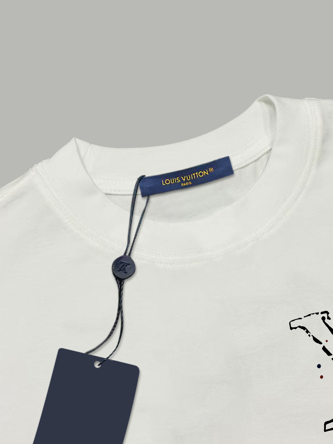 Louis Vuitton LOUIS VUITTON/路易斯威登 《 泼墨款logo字母》 印花双纱纯棉短袖