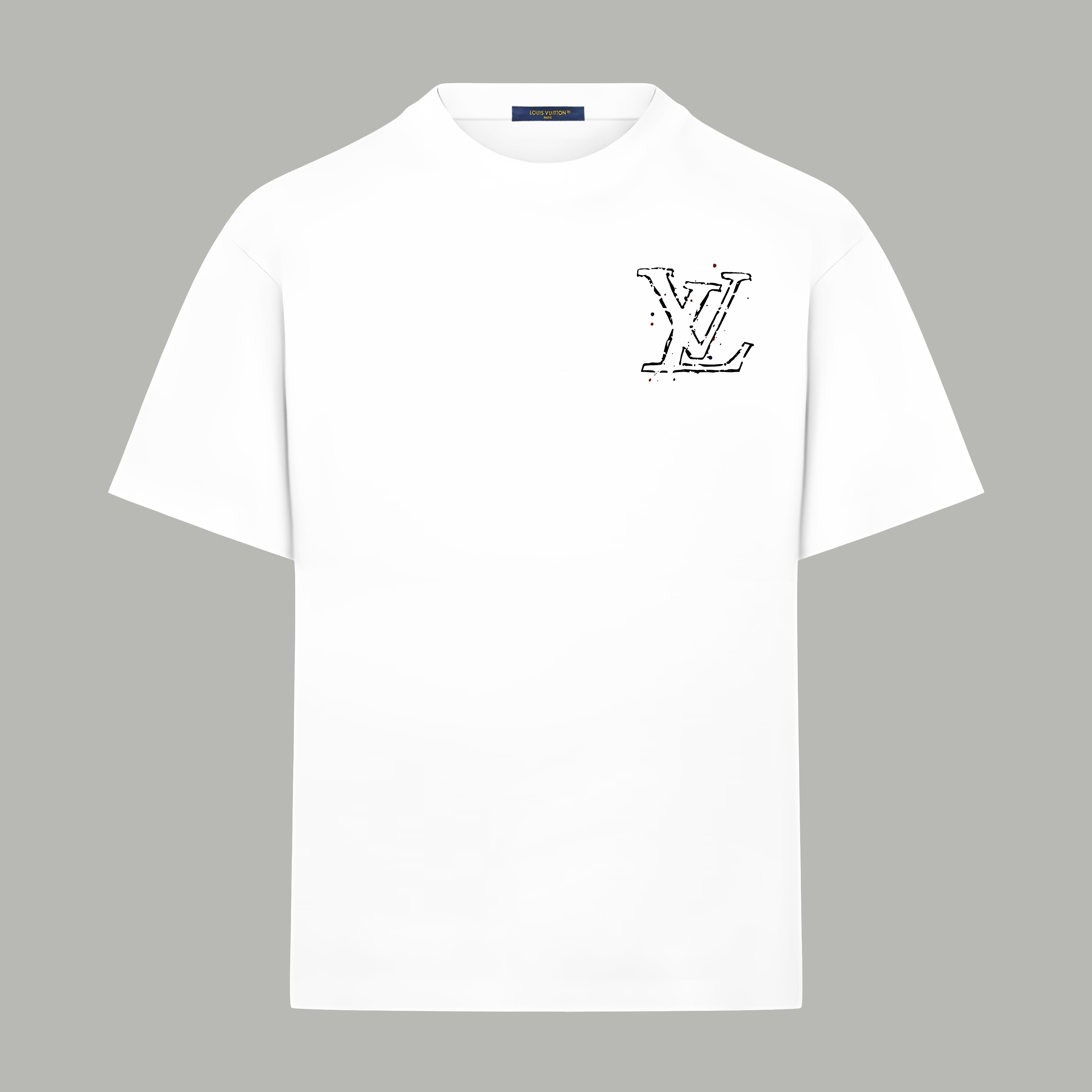 Louis Vuitton LOUIS VUITTON/路易斯威登 《 泼墨款logo字母》 印花双纱纯棉短袖