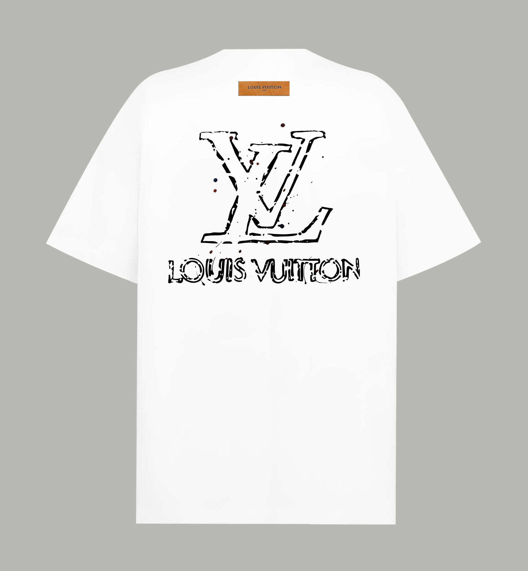 Louis Vuitton LOUIS VUITTON/路易斯威登 《 泼墨款logo字母》 印花双纱纯棉短袖