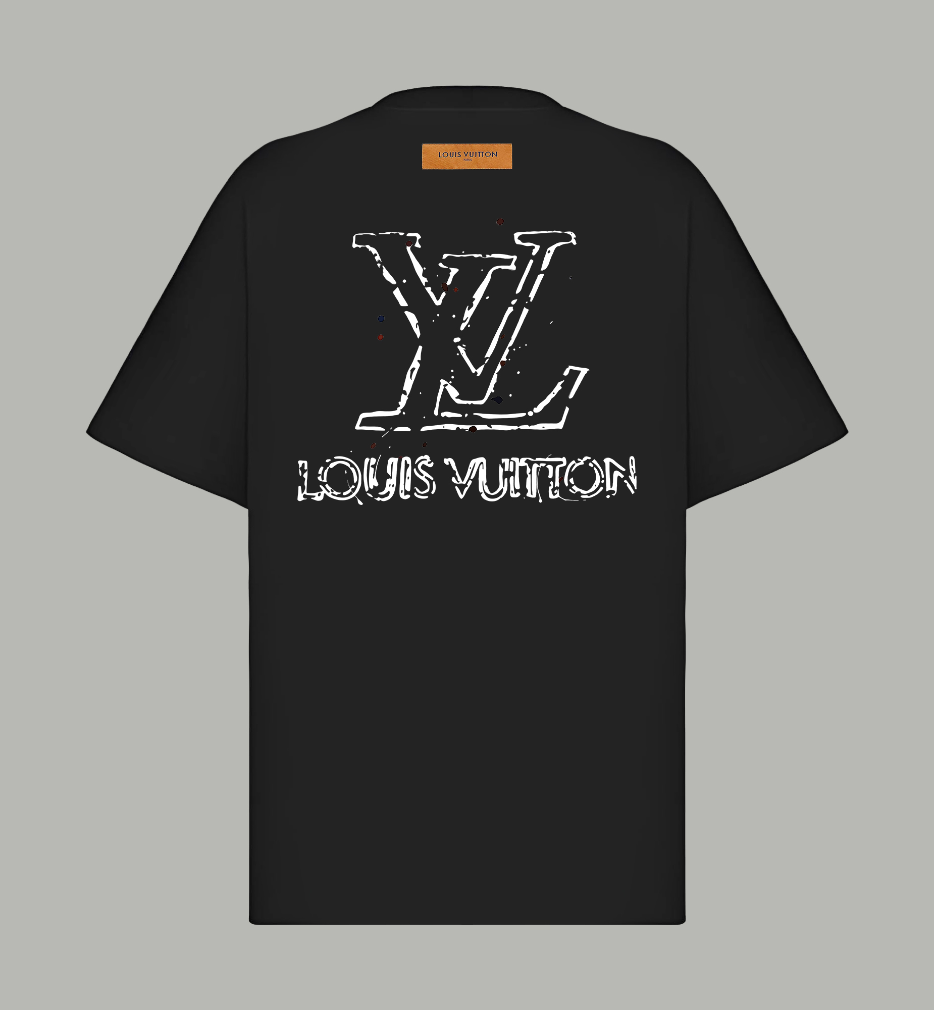 Louis Vuitton LOUIS VUITTON/路易斯威登 《 泼墨款logo字母》 印花双纱纯棉短袖