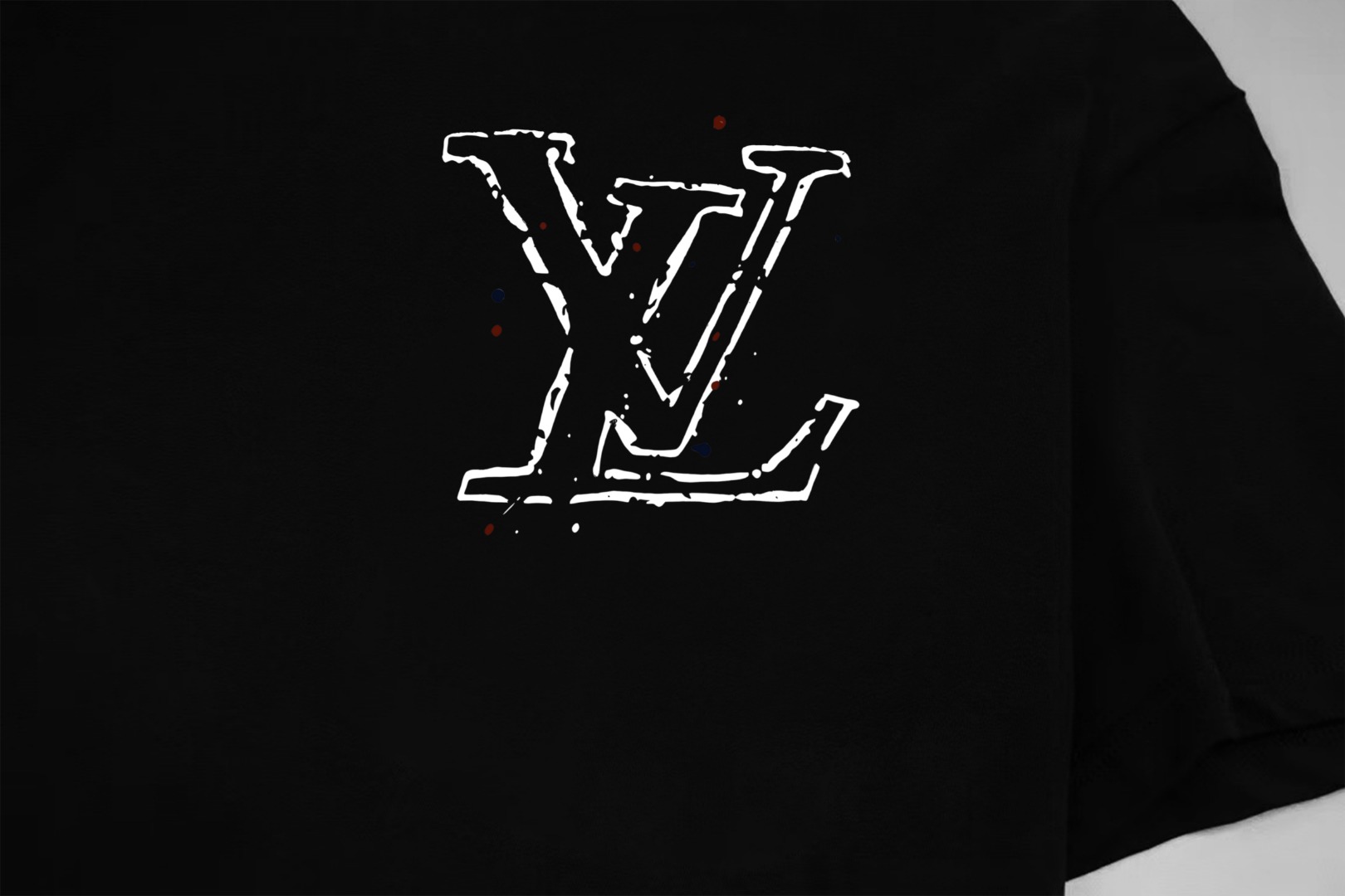 Louis Vuitton LOUIS VUITTON/路易斯威登 《 泼墨款logo字母》 印花双纱纯棉短袖