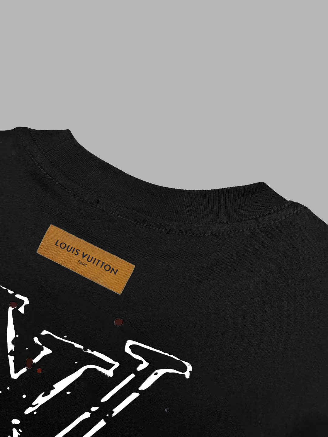 Louis Vuitton LOUIS VUITTON/路易斯威登 《 泼墨款logo字母》 印花双纱纯棉短袖