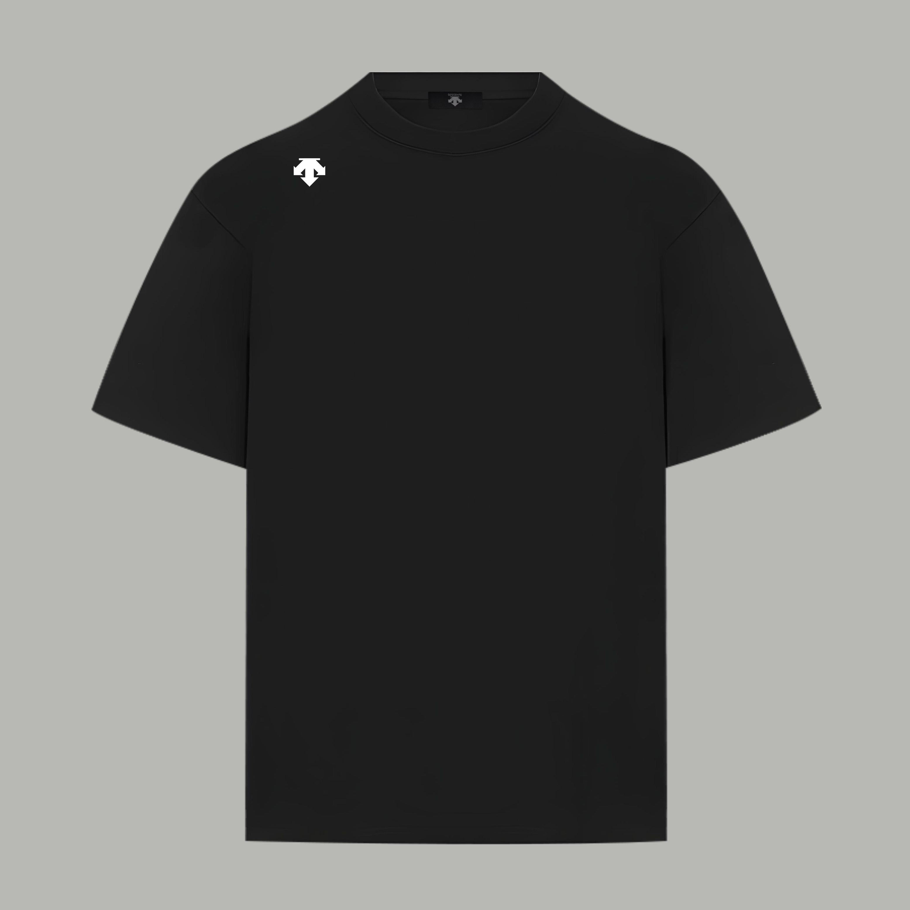 Descente DESCENTE/迪桑特 《 硅胶箭头logo》 双纱纯棉短袖