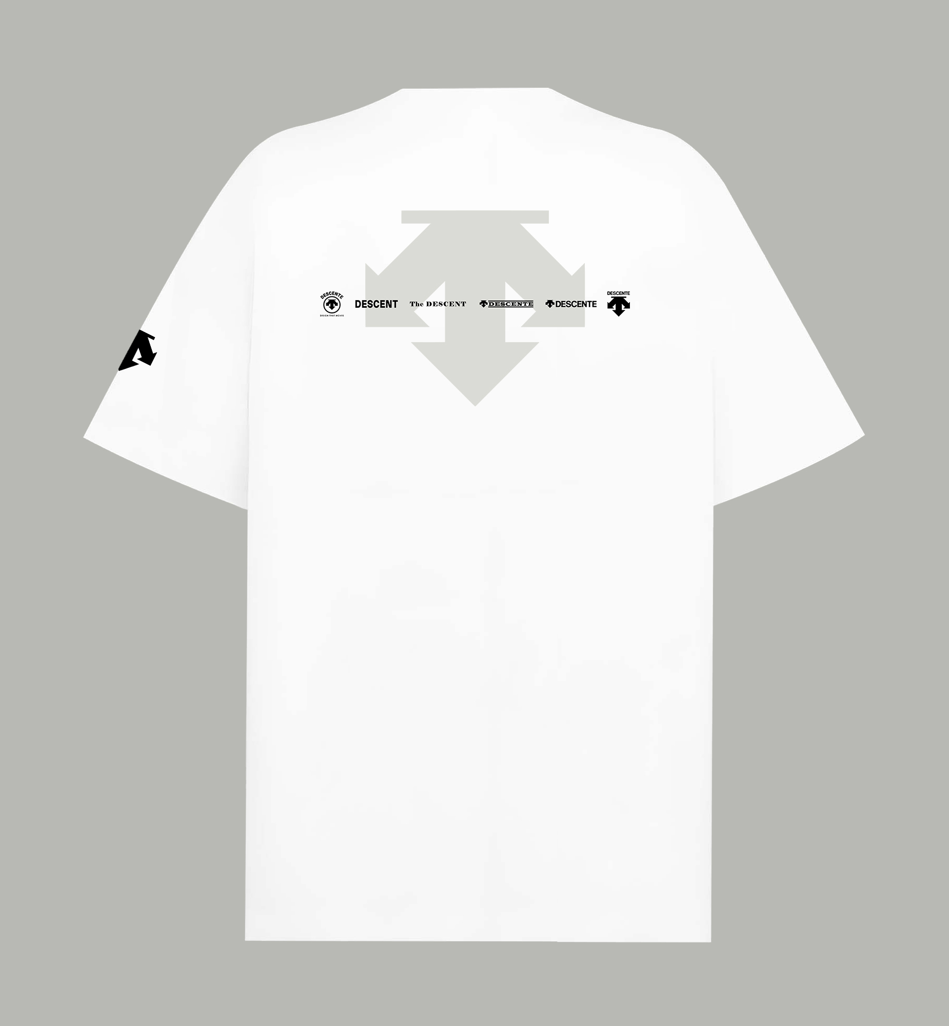Descente DESCENTE/迪桑特 《 硅胶箭头logo图案》 双纱纯棉短袖
