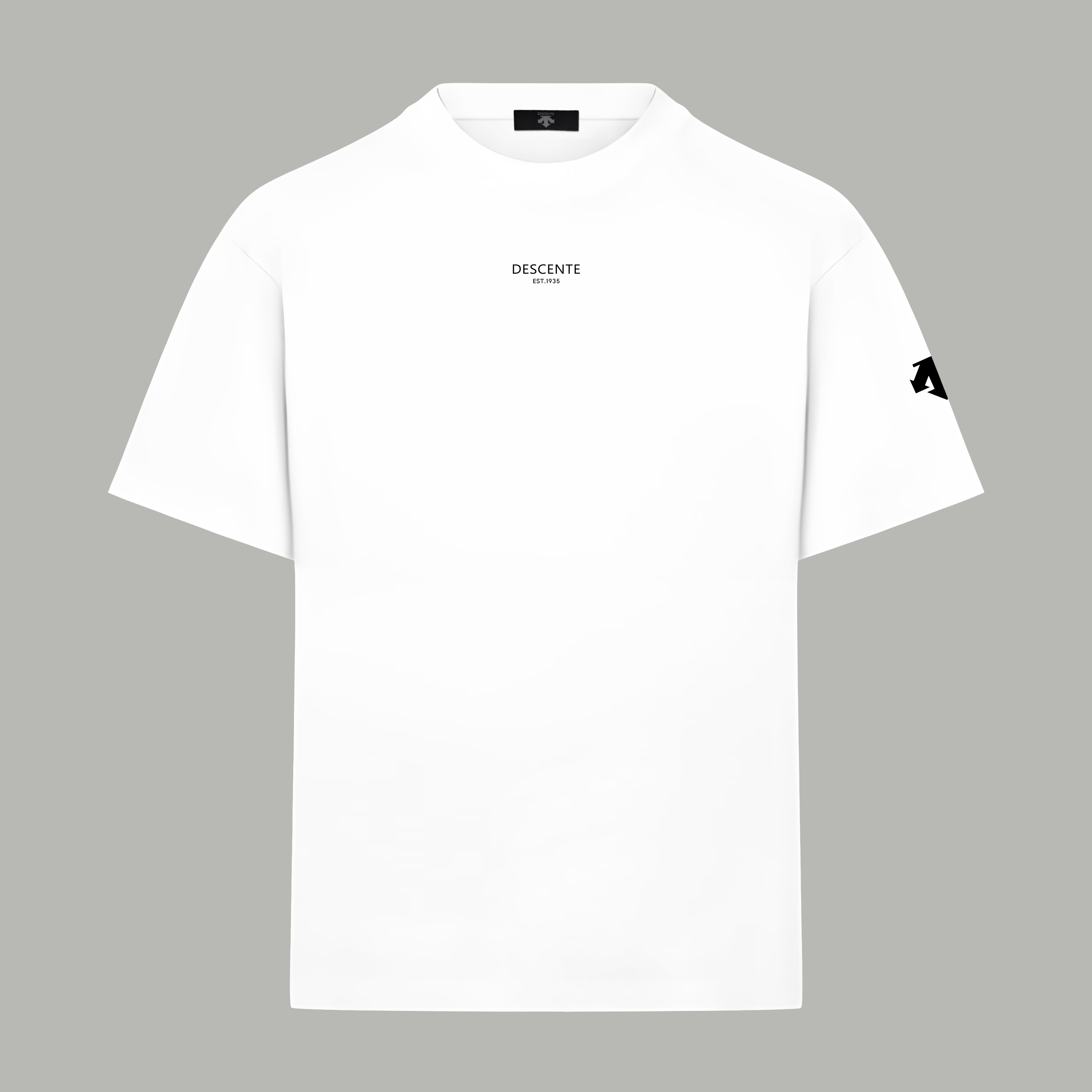 Descente DESCENTE/迪桑特 《 硅胶箭头logo图案》 双纱纯棉短袖
