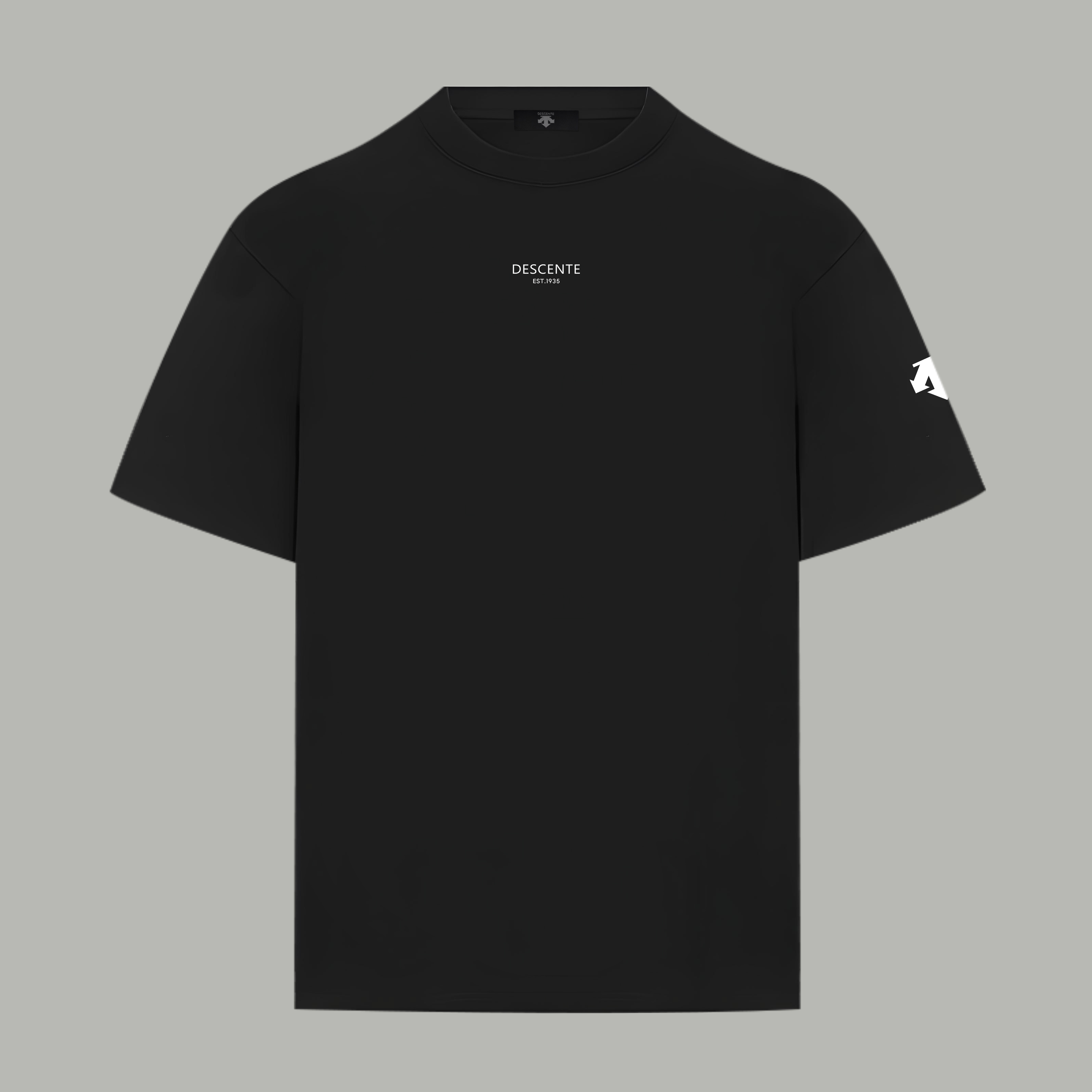 Descente DESCENTE/迪桑特 《 硅胶箭头logo图案》 双纱纯棉短袖