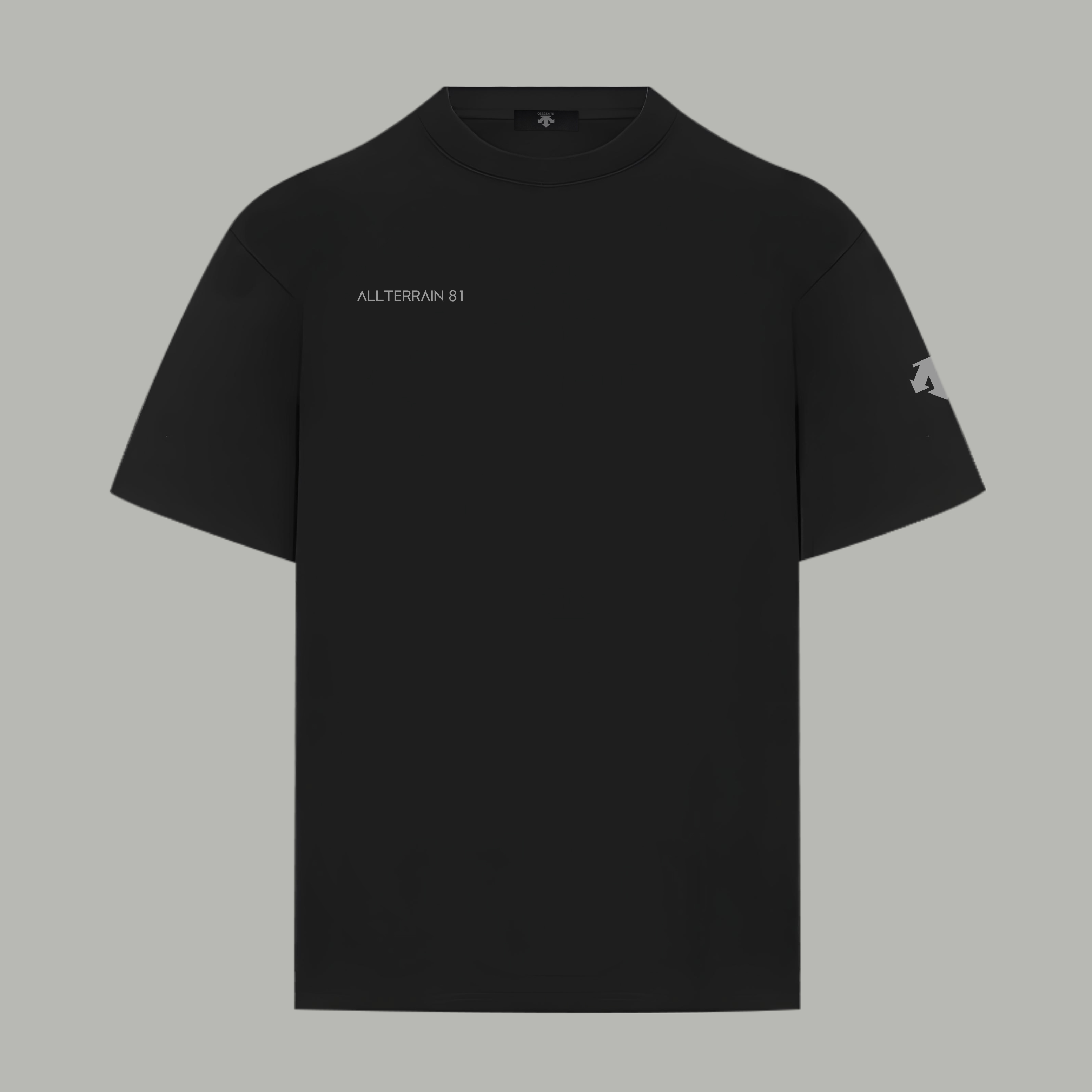 Descente DESCENTE/迪桑特 《 硅胶箭头logo图案》 双纱纯棉短袖