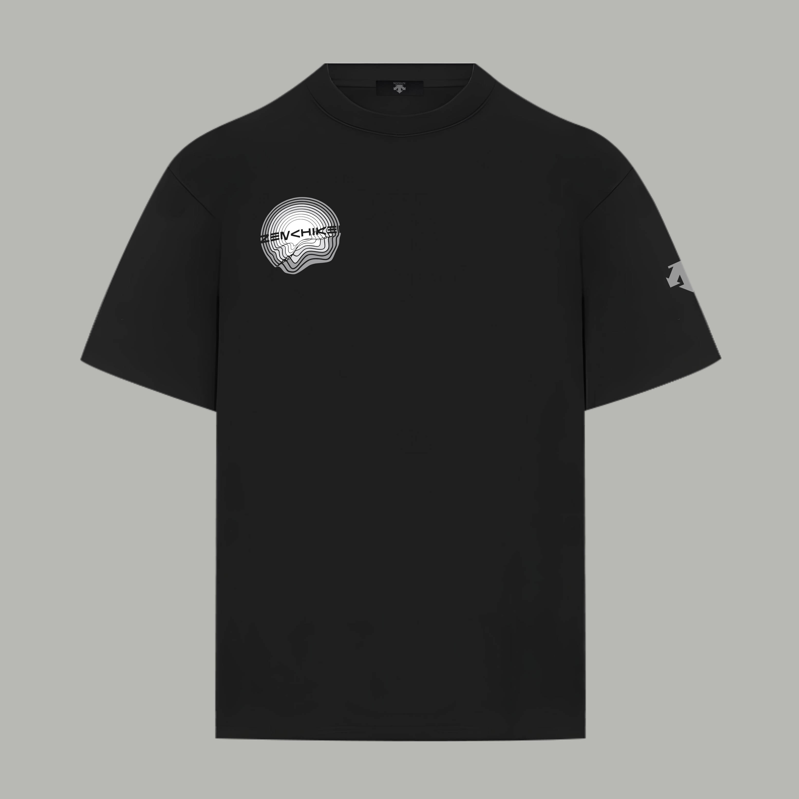 Descente DESCENTE/迪桑特 《 硅胶箭头logo图案》 双纱纯棉短袖