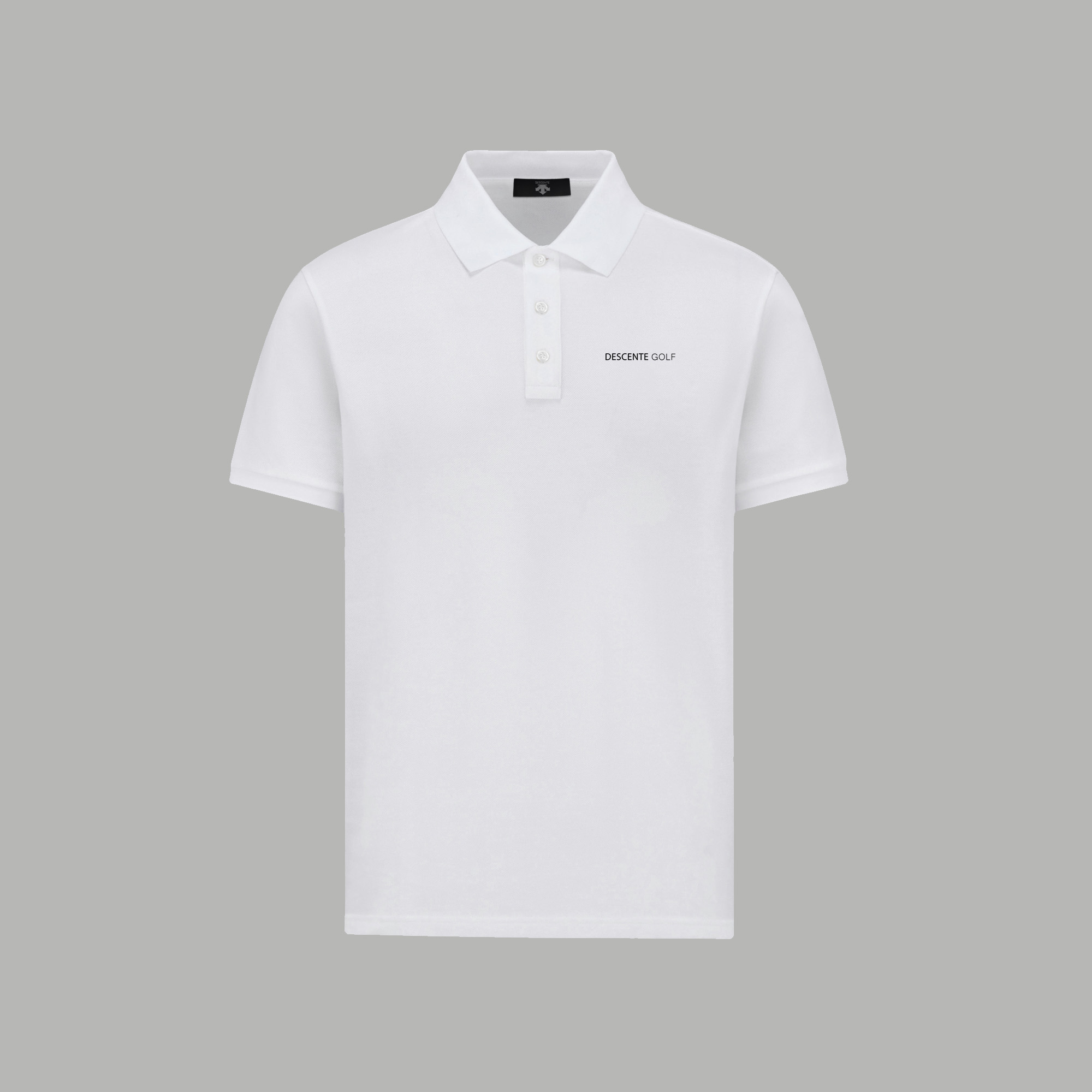 Descente 款式： DESCENTE/迪桑特 硅胶logo字母 翻领Polo衫短袖