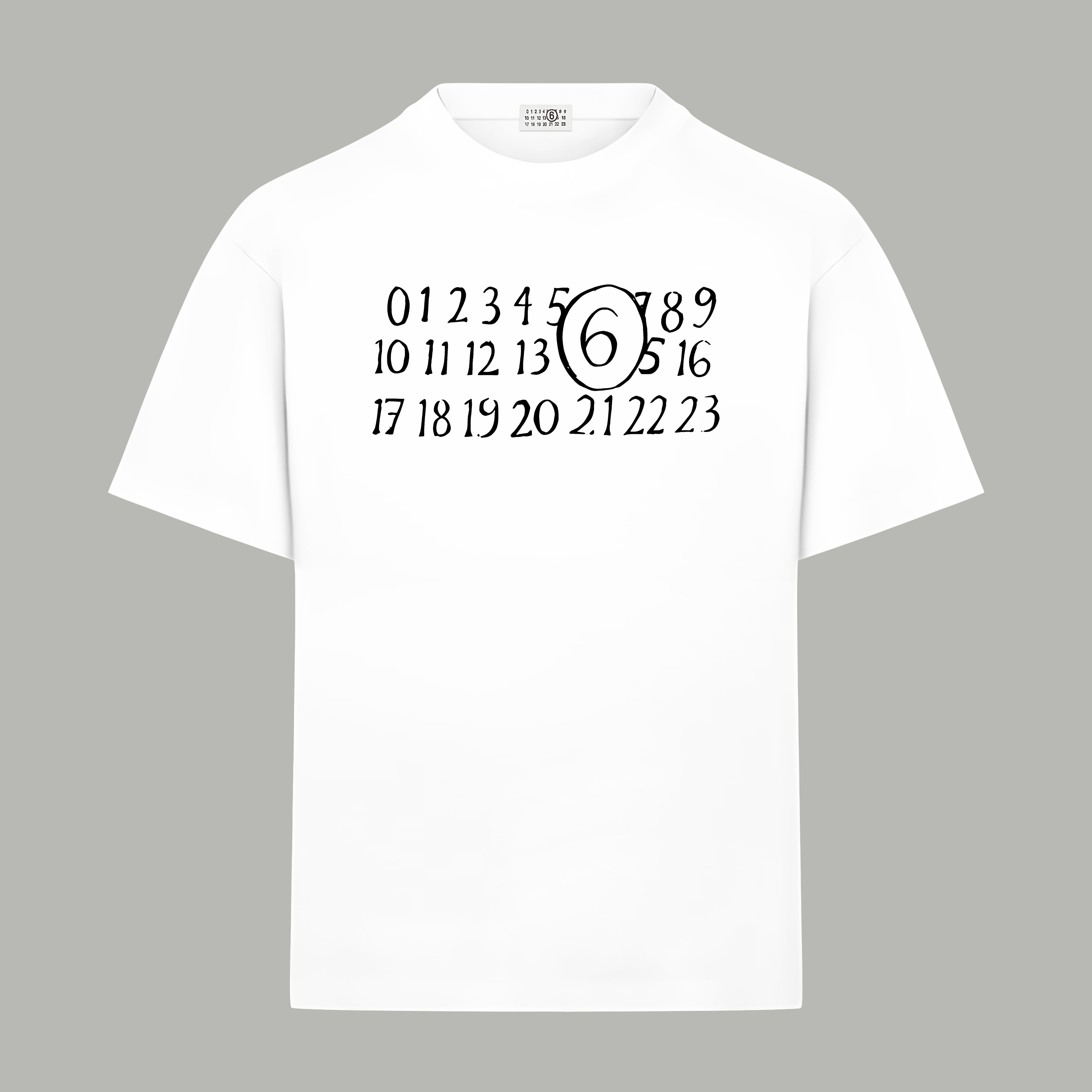 Maison Margiela Magiera MM6/马吉拉 《 数字logo》 印花双纱纯棉短袖