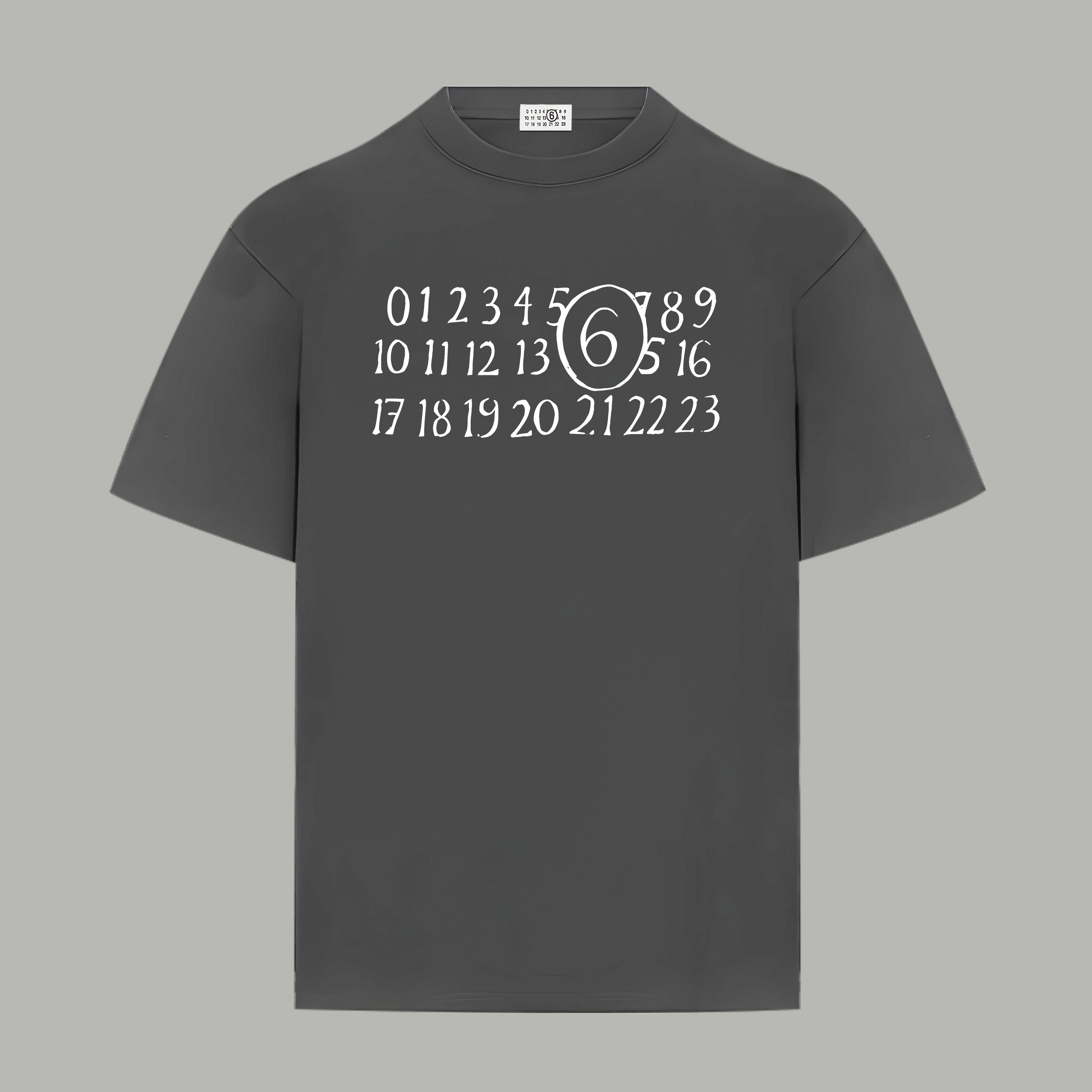 Maison Margiela Magiera MM6/马吉拉 《 数字logo》 印花双纱纯棉短袖