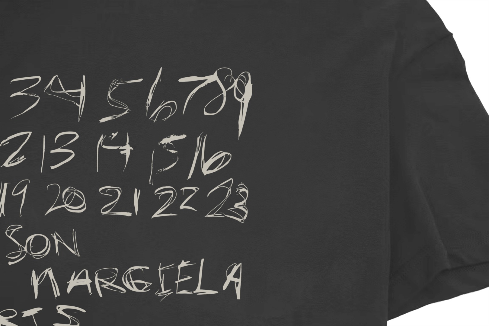 Maison Margiela Magiera MM6/马吉拉 《 涂鸦数字logo》 印花双纱纯棉短袖