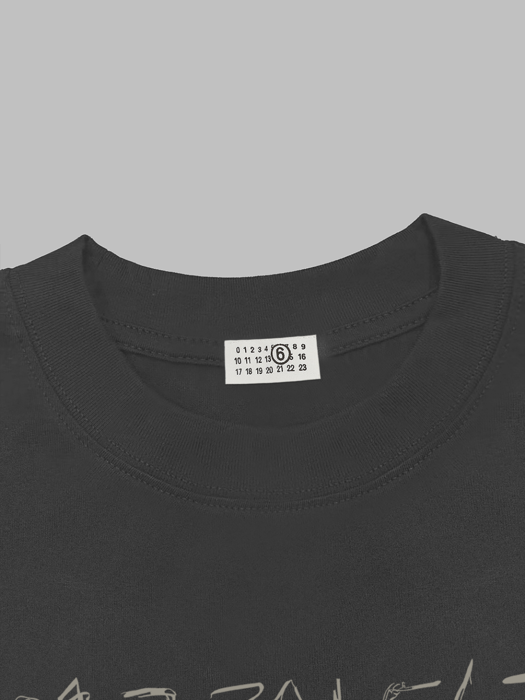Maison Margiela Magiera MM6/马吉拉 《 涂鸦数字logo》 印花双纱纯棉短袖