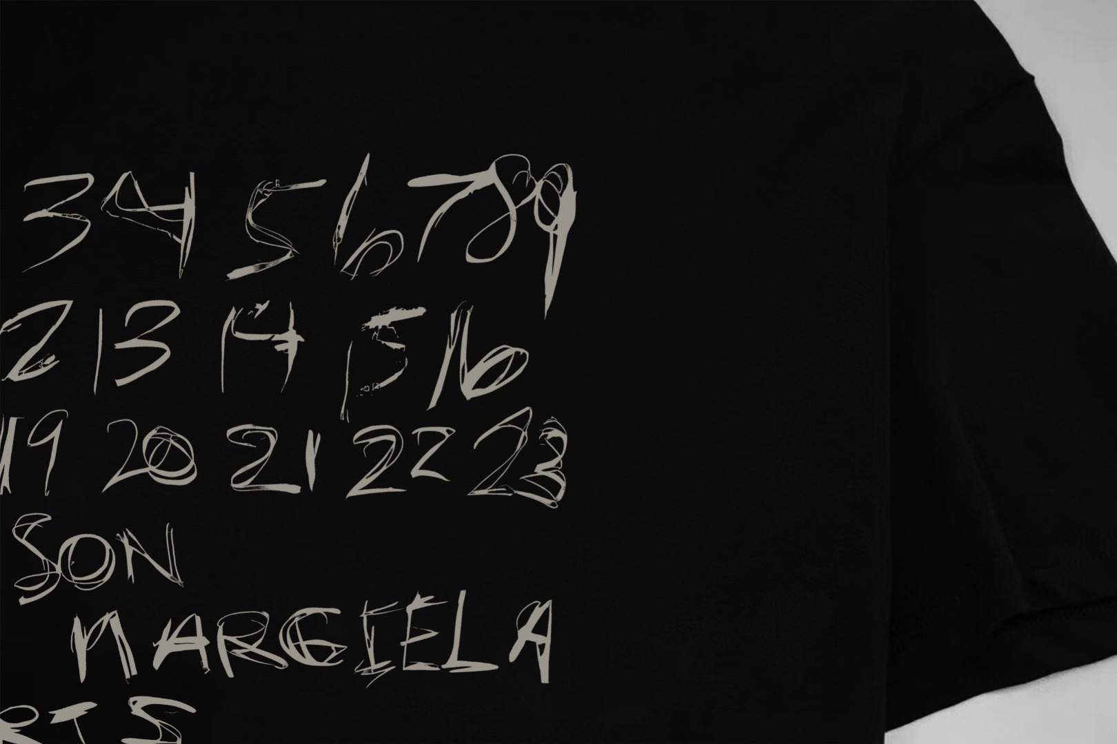 Maison Margiela Magiera MM6/马吉拉 《 涂鸦数字logo》 印花双纱纯棉短袖