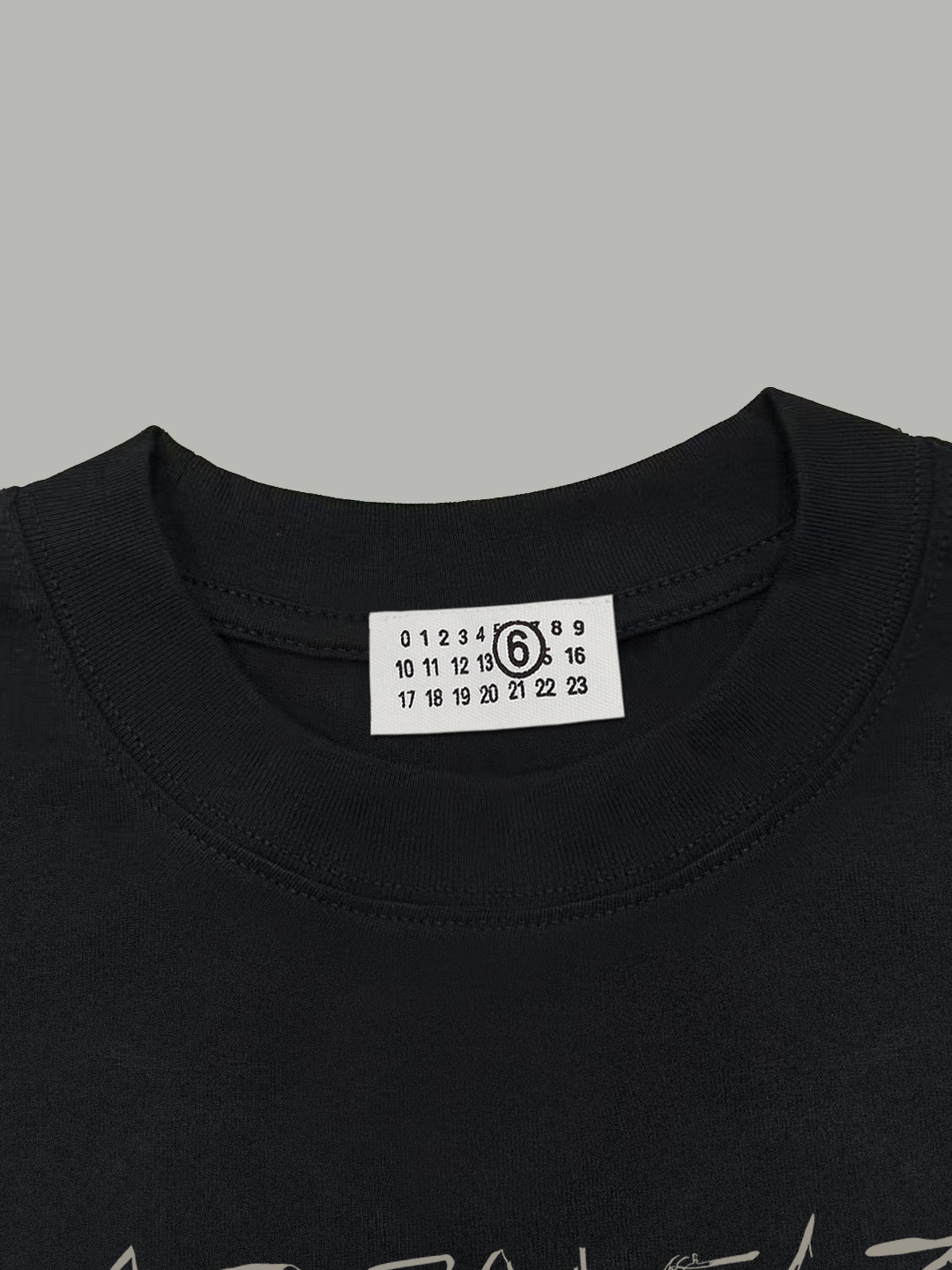 Maison Margiela Magiera MM6/马吉拉 《 涂鸦数字logo》 印花双纱纯棉短袖