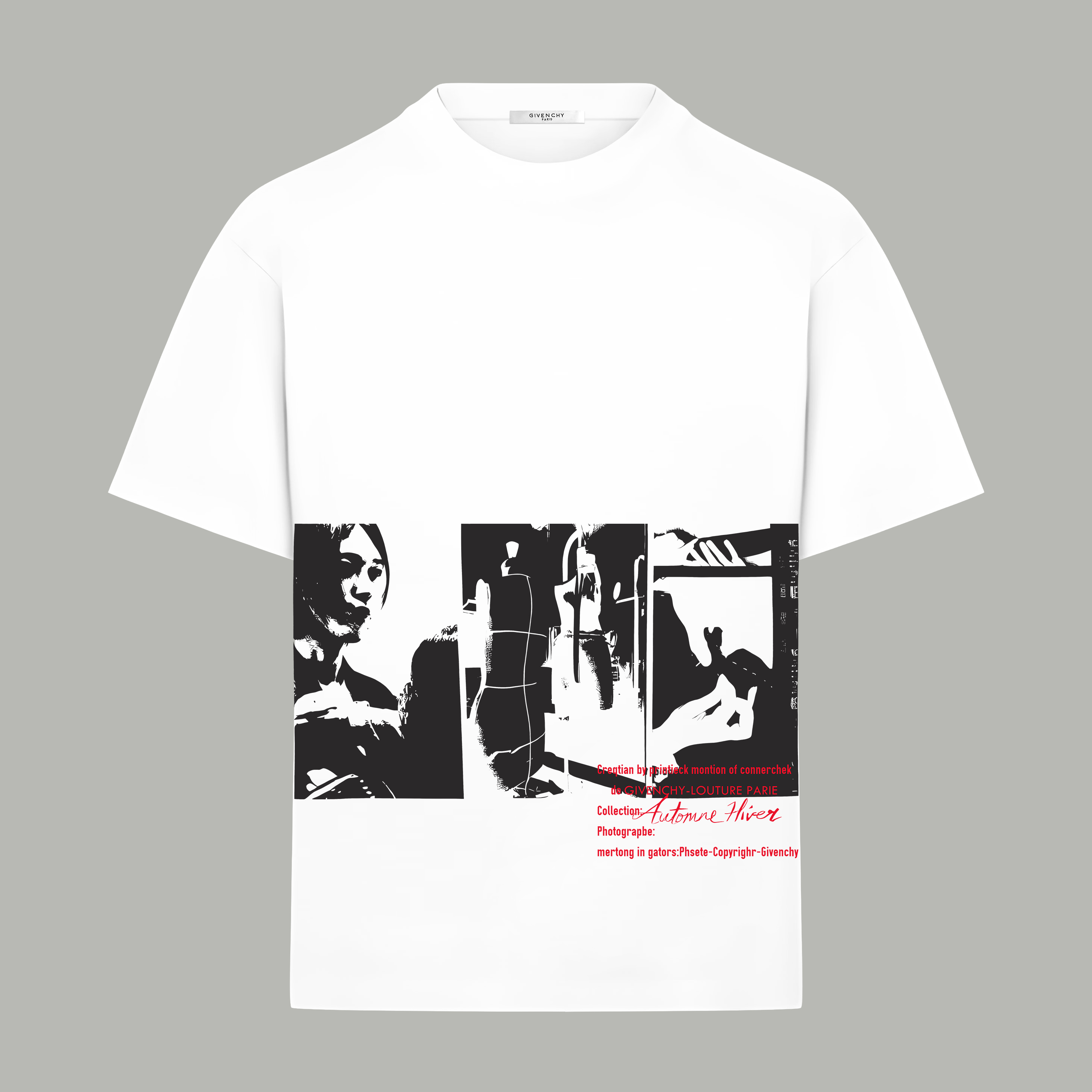 Givenchy GIVENCHY/纪梵希《 画报l》 印花双纱纯棉短袖