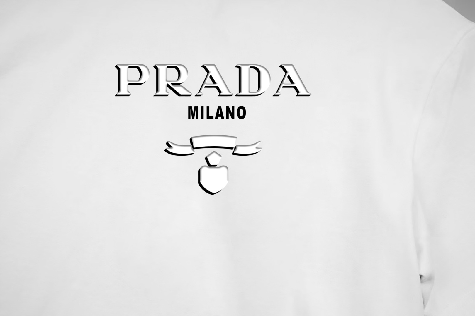 Prada Prada/普拉达 《 重影 字母》 发泡双纱纯棉短袖