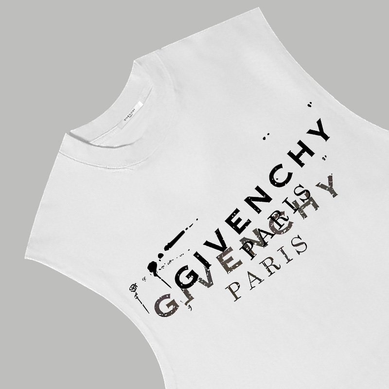 Givenchy GIVENCHY/纪梵希 《 重影字母logo》 印花双纱纯棉无袖背心