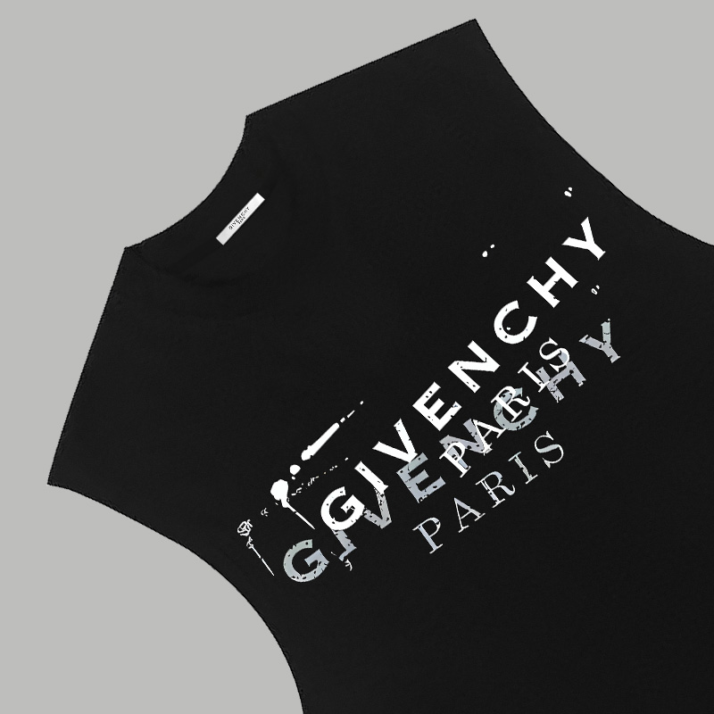 Givenchy GIVENCHY/纪梵希 《 重影字母logo》 印花双纱纯棉无袖背心