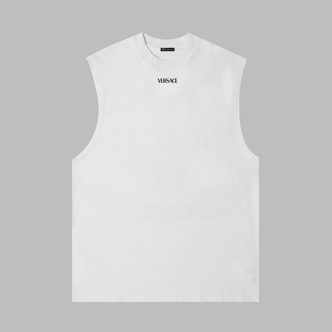 Versace VERSACE/范思哲 《 字母logo》 硅胶双纱纯棉无袖背心