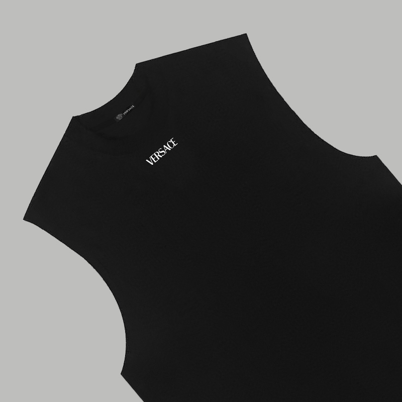 Versace VERSACE/范思哲 《 字母logo》 硅胶双纱纯棉无袖背心