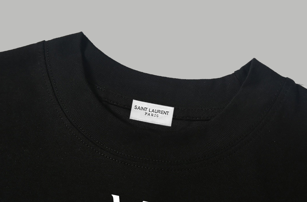 Saint Laurent YSL/圣罗兰 《 字母logo》印花双纱纯棉无袖背心