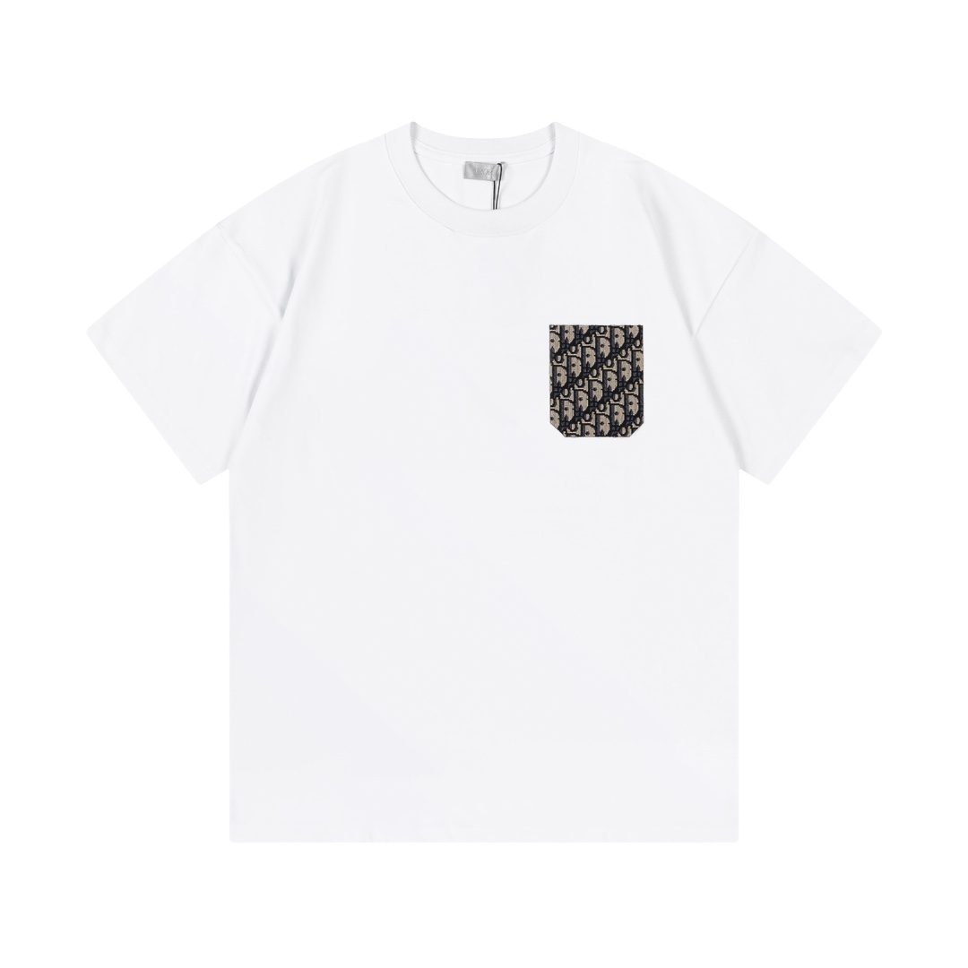 Best
 Dior Replicas
 Clothing T-Shirt Black White Unisex Cotton Short Sleeve
