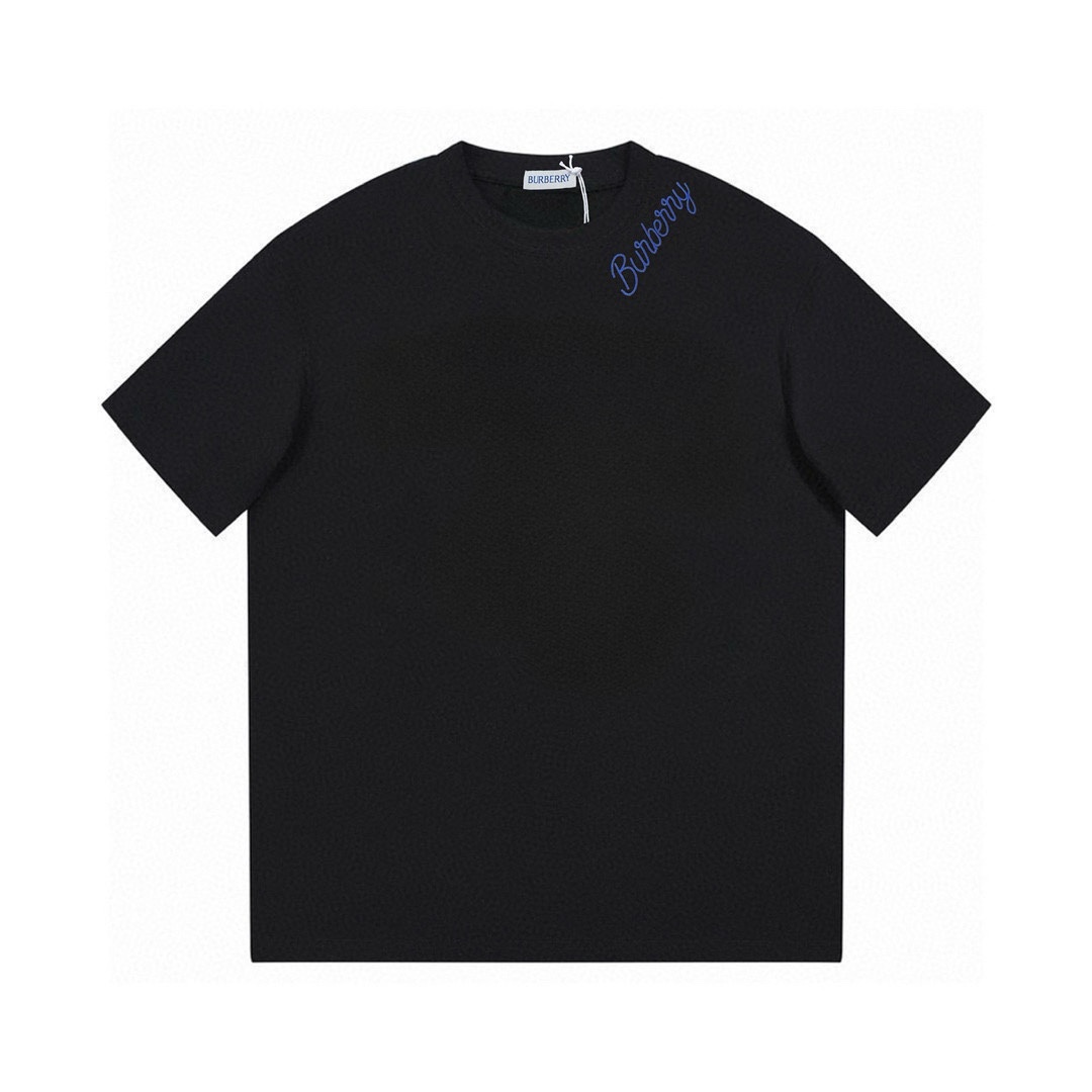 Burberry 2025 nuevo estilo logotipo de la letra de la firma, mismo estilo para hombres y mujeres, camiseta de manga cor…